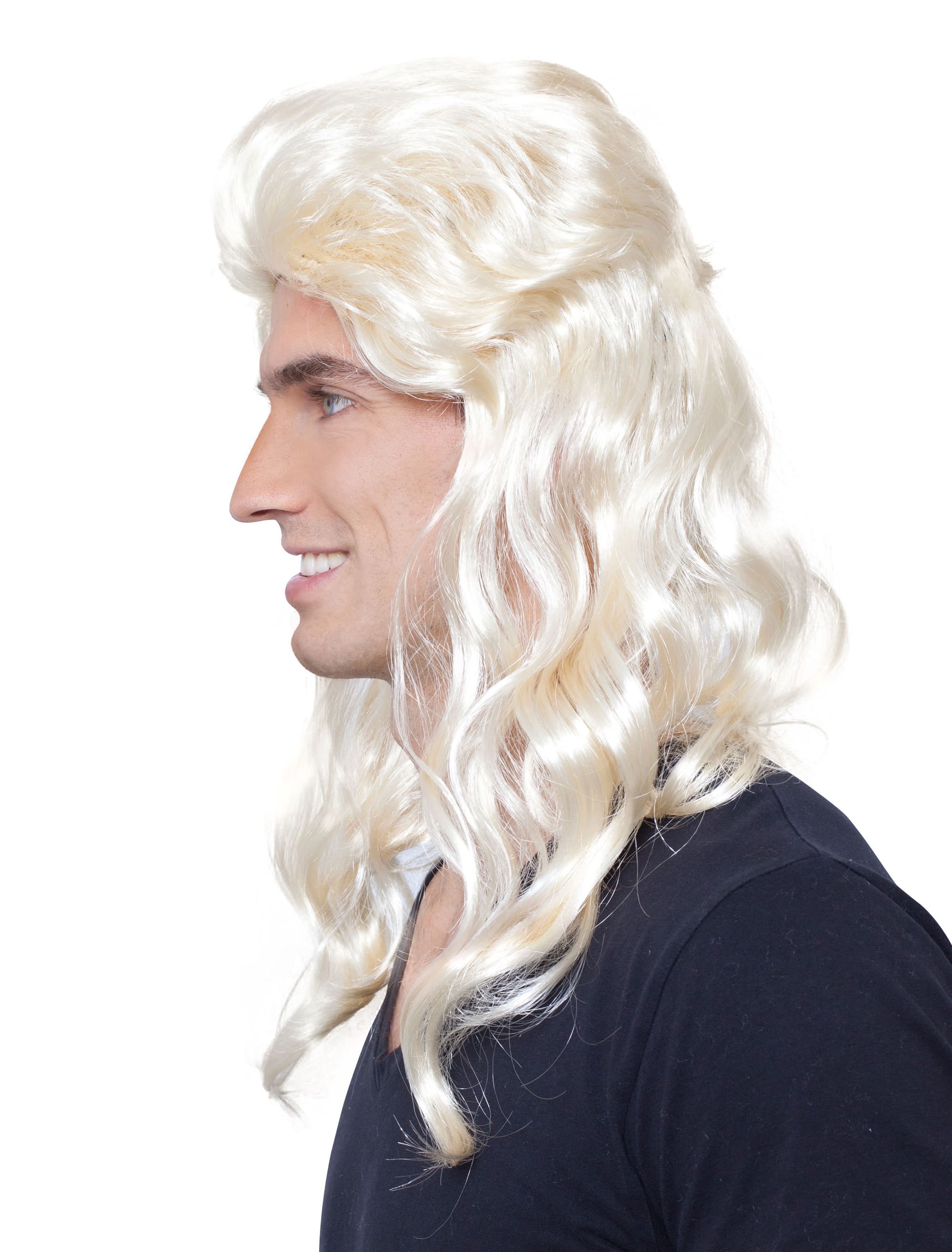 Perücke Vokuhila lang blond one size