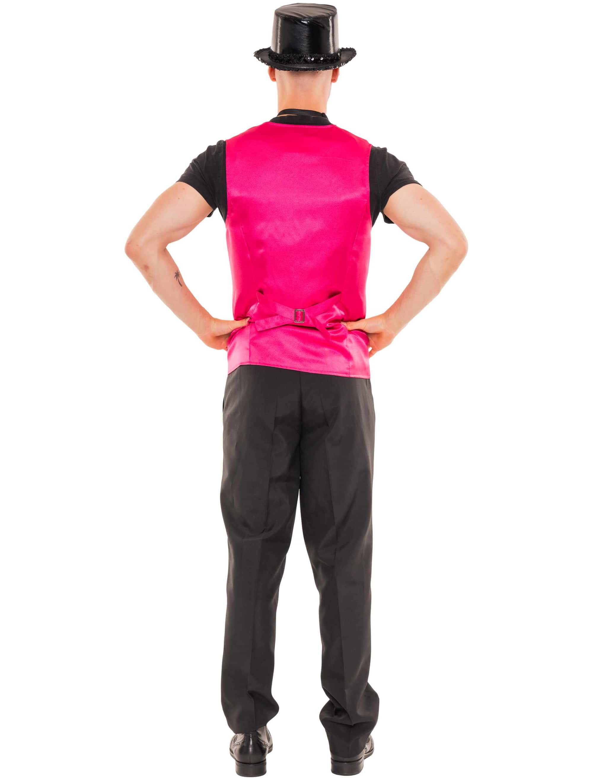 Weste Pailletten de luxe Herren pink 2XL/3XL
