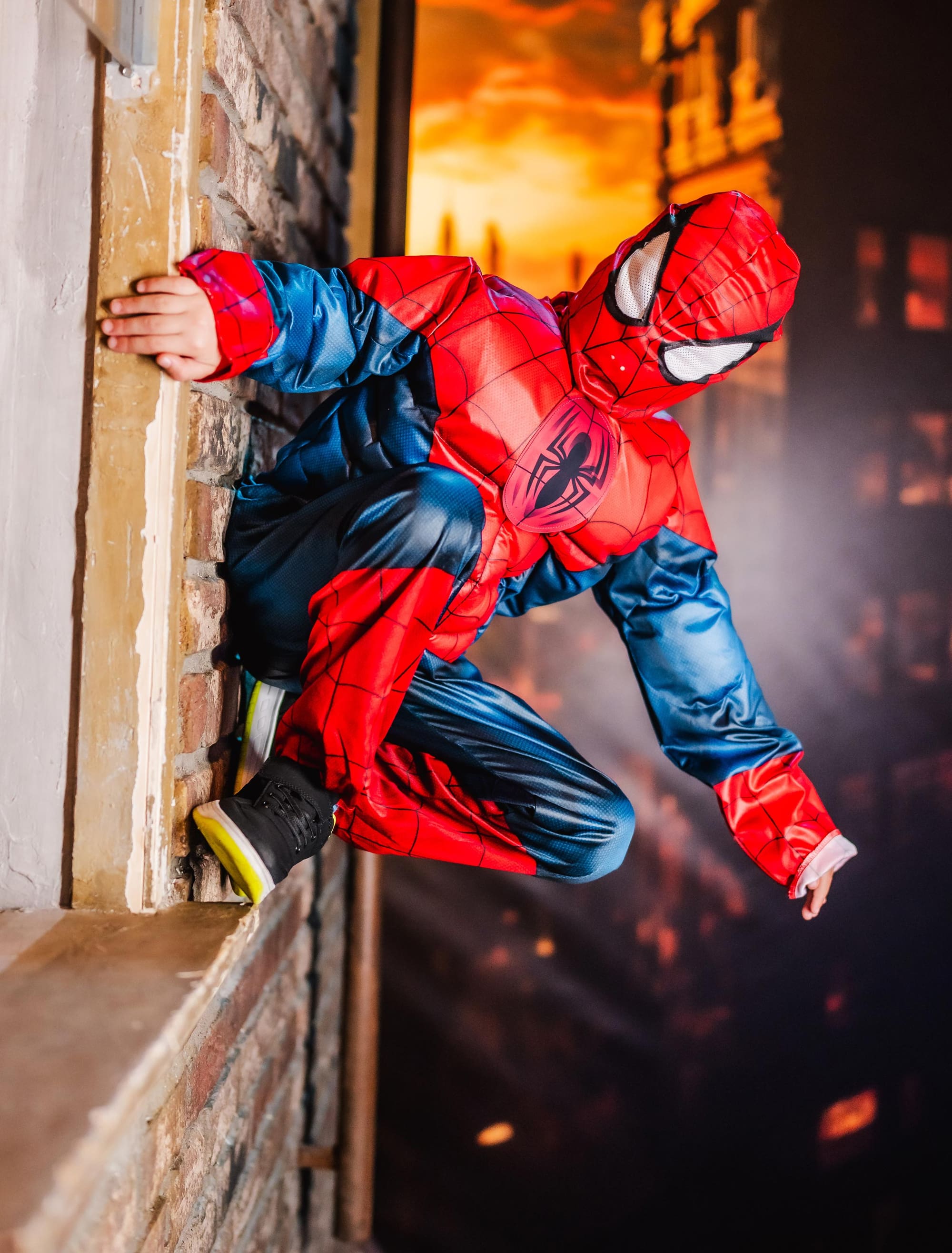 Jumpsuit Spider-Man deluxe 2 tlg. rot/blau 7-8 Jahre