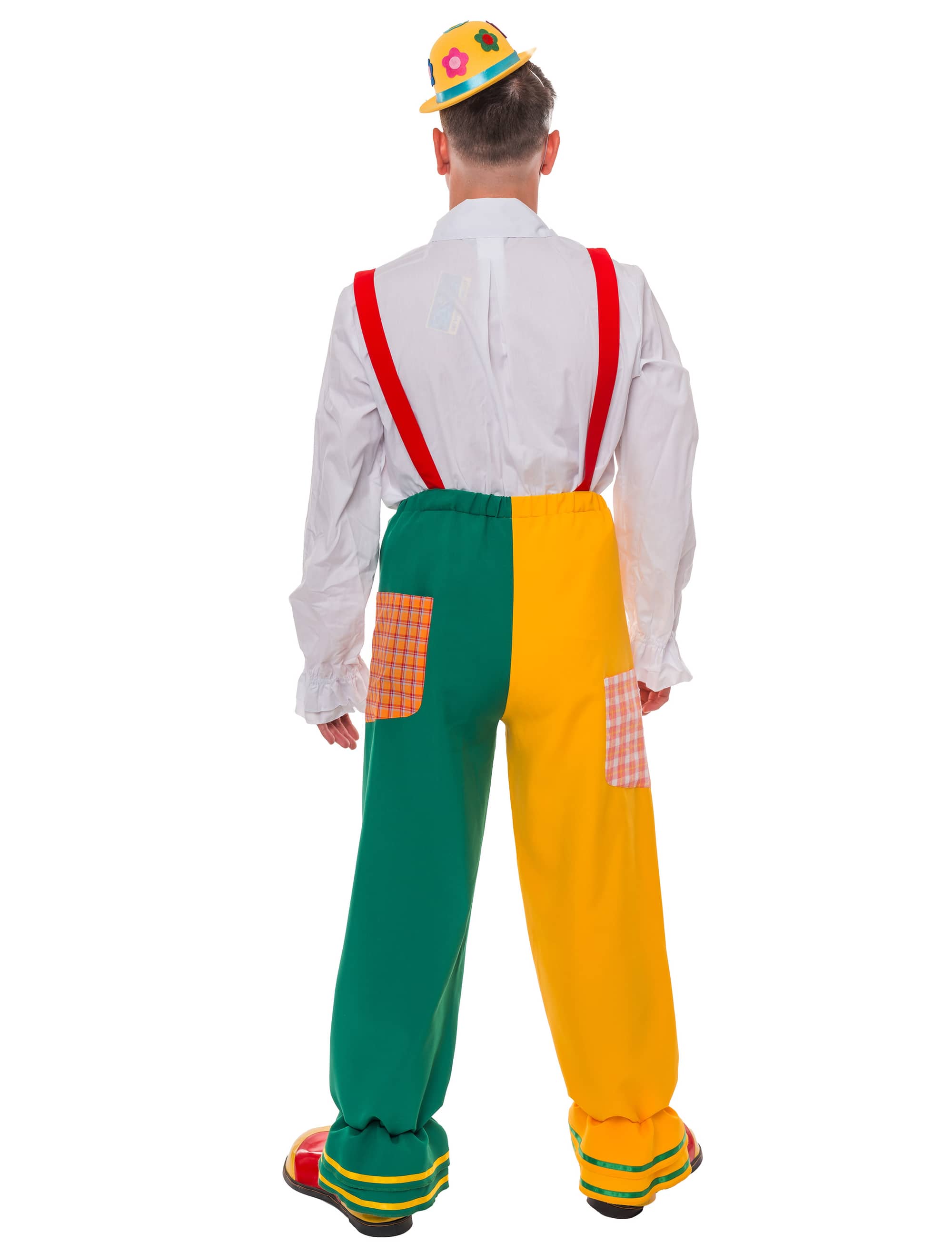 Hose Clown mit Trägern bunt S/M