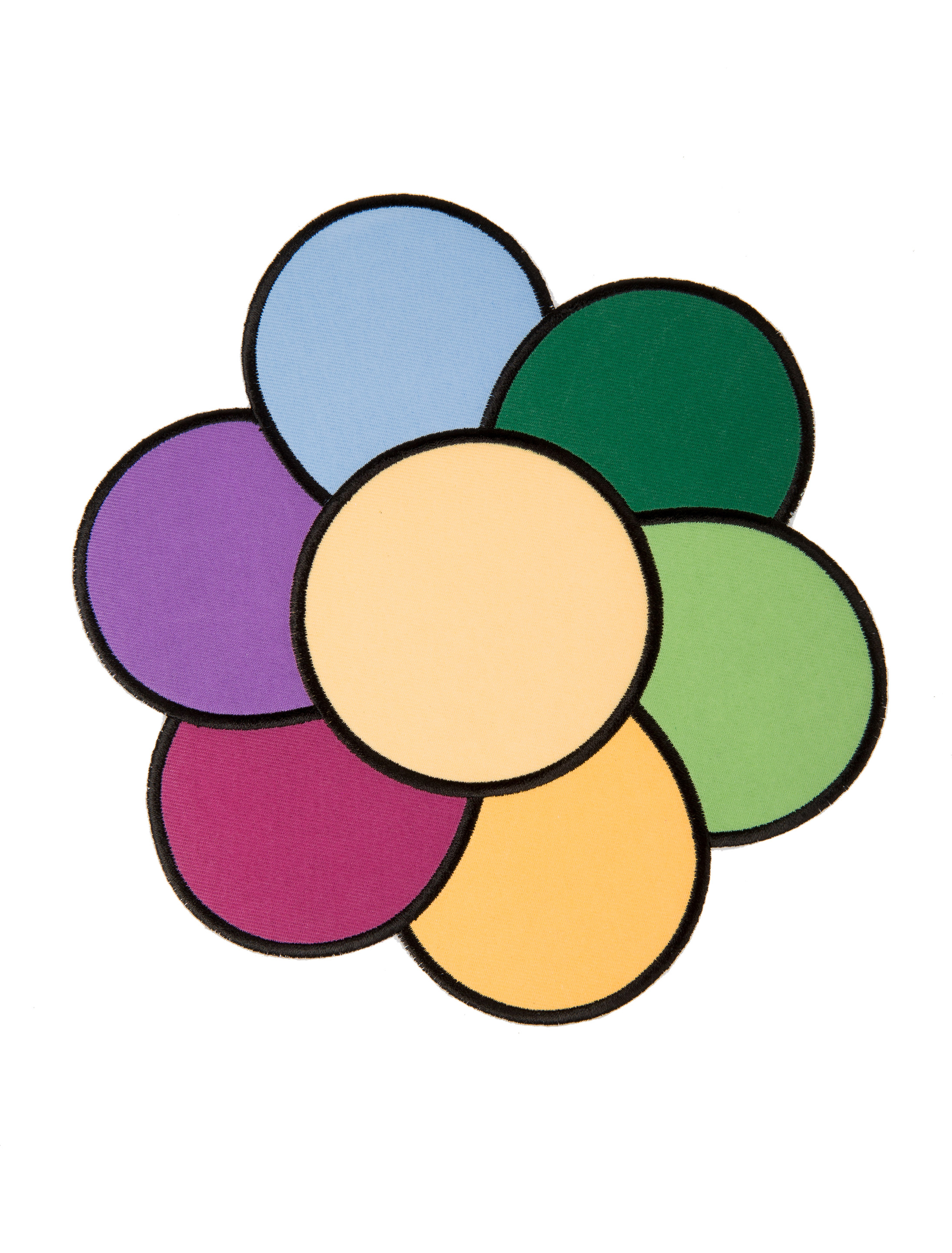 Bügelpatch bunte Blume 18cm