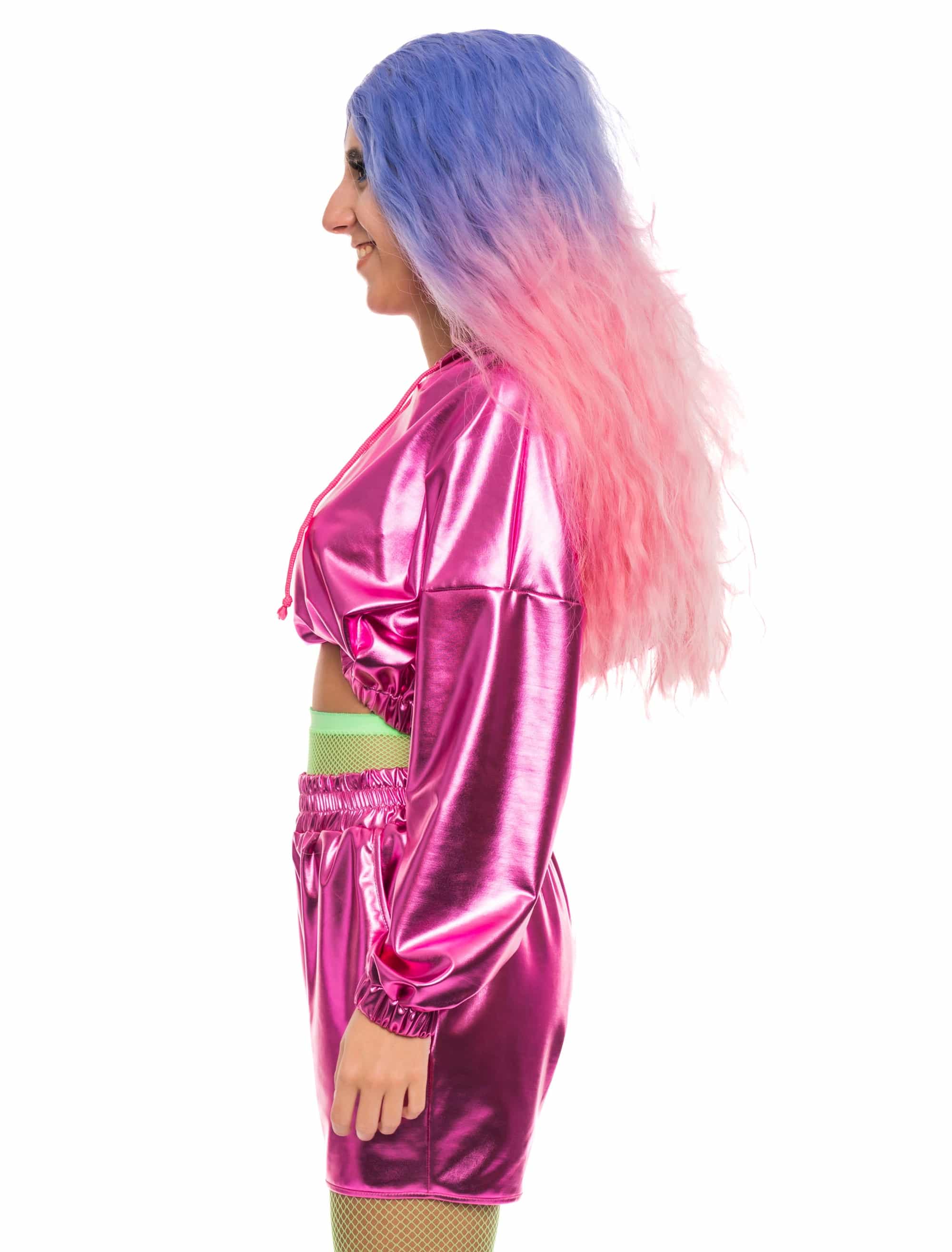 Cropped Hoodie metallic pink S/M