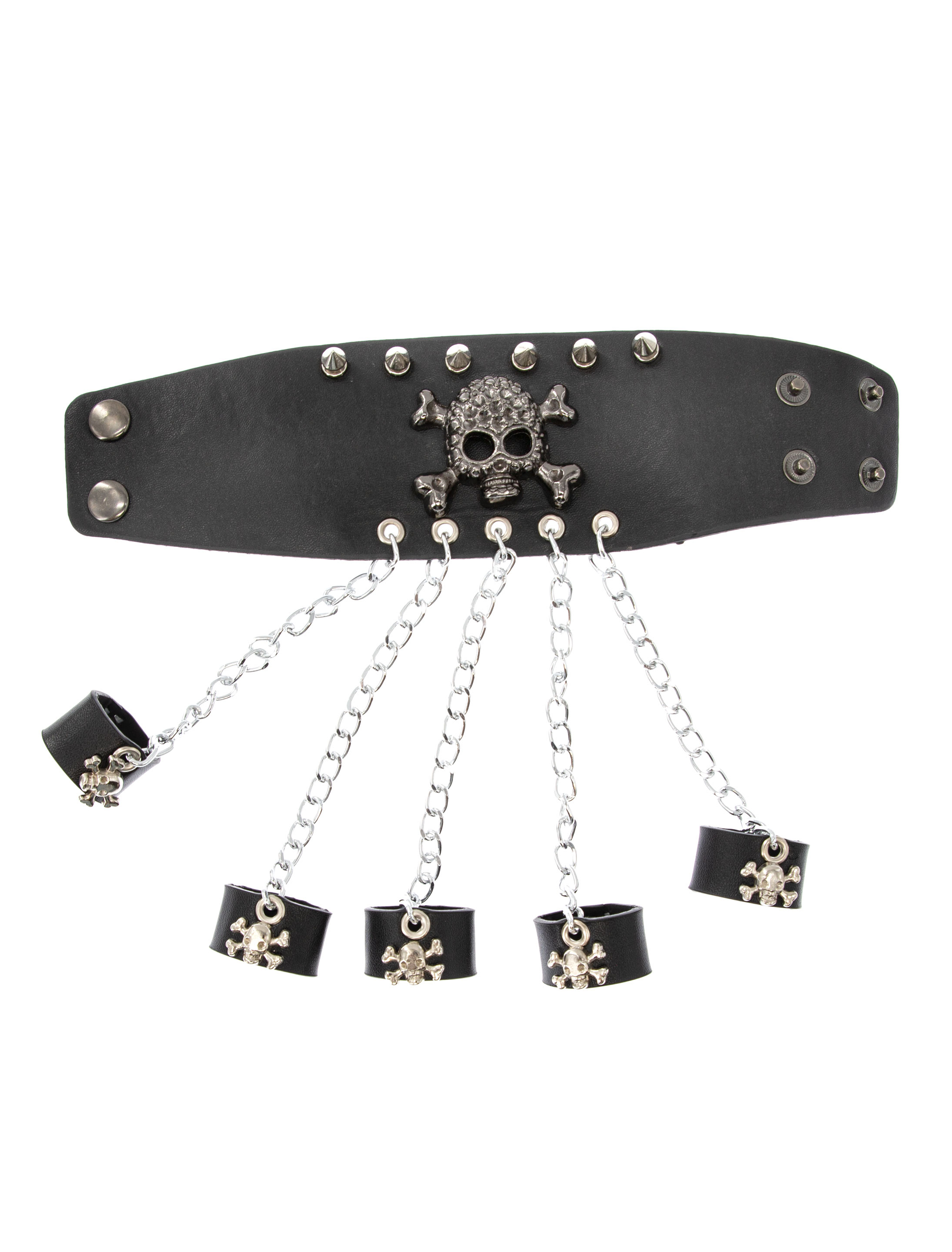 Armband Punker Damen mit Ketten und Ringen
