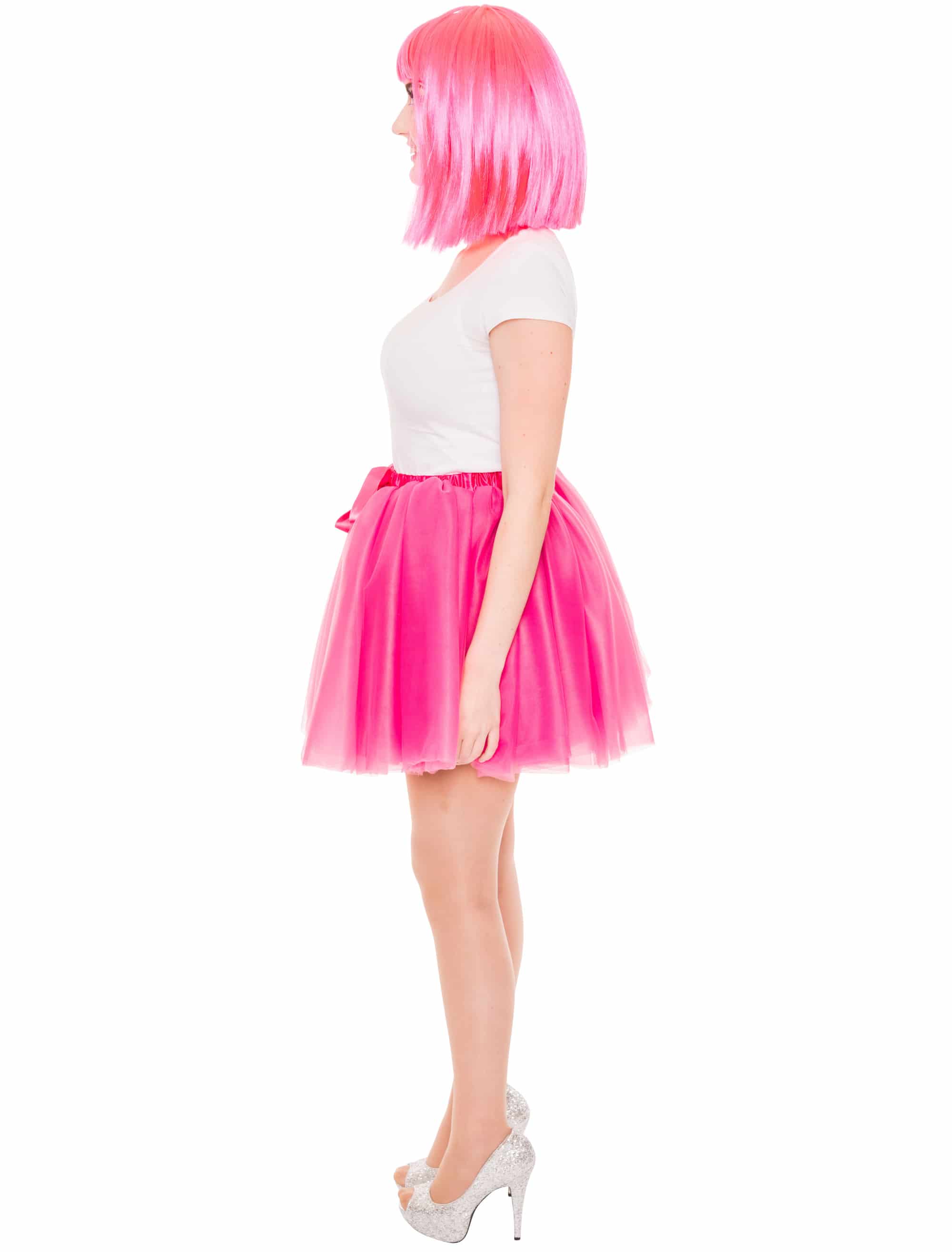 Tüllrock Damen neonpink one size