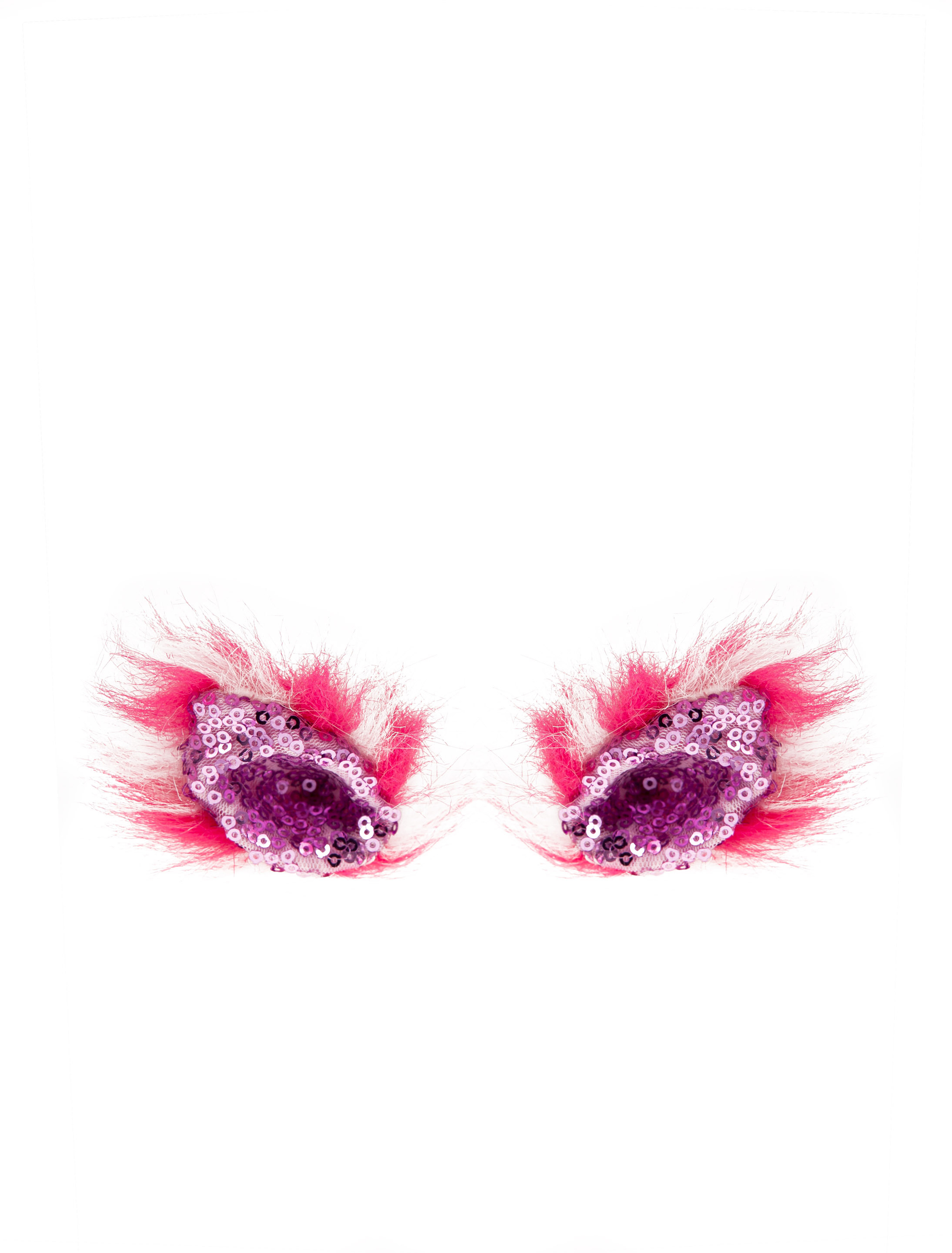 Haarclip Ohren Pailletten pink