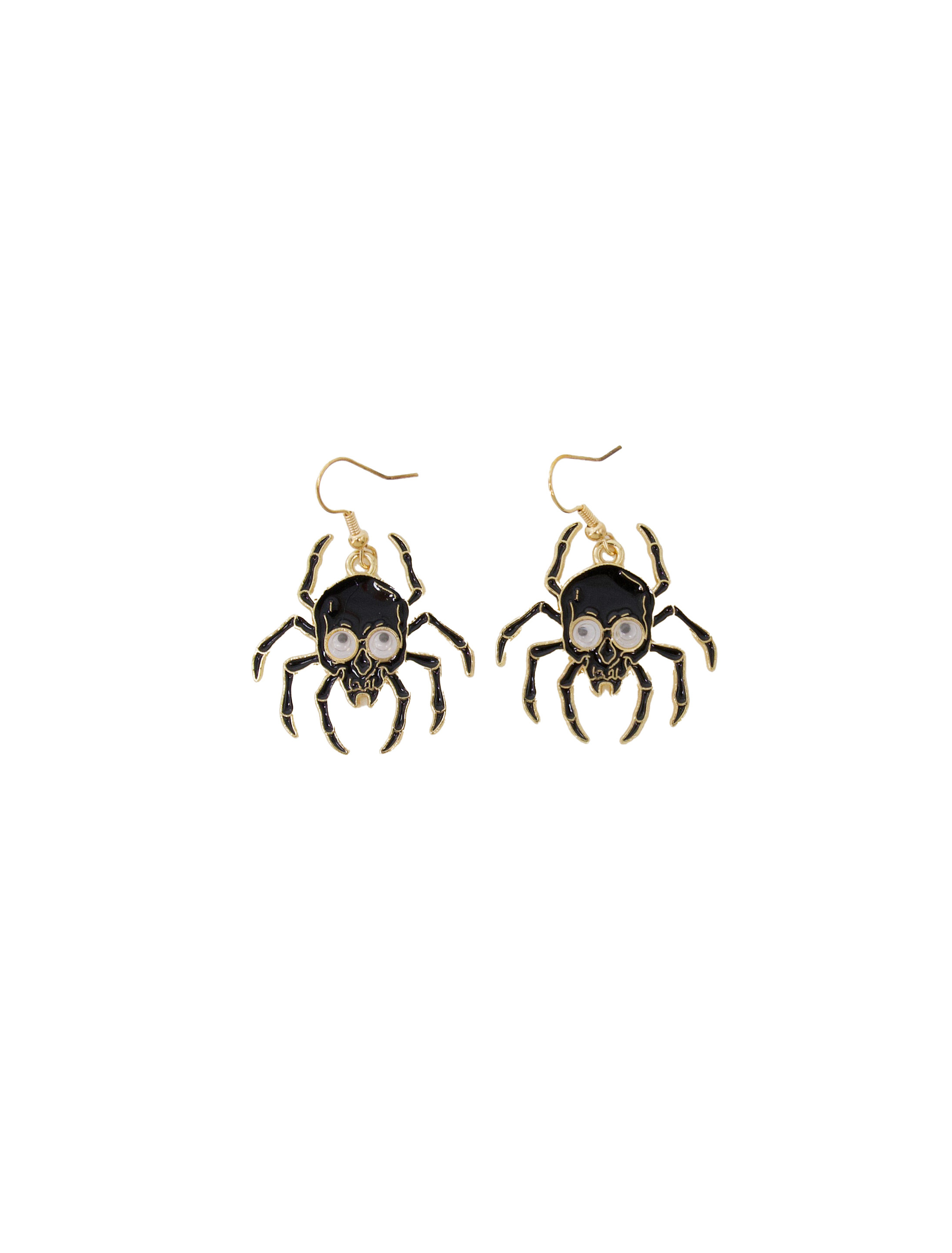 Ohrringe Totenkopfspinne schwarz/gold