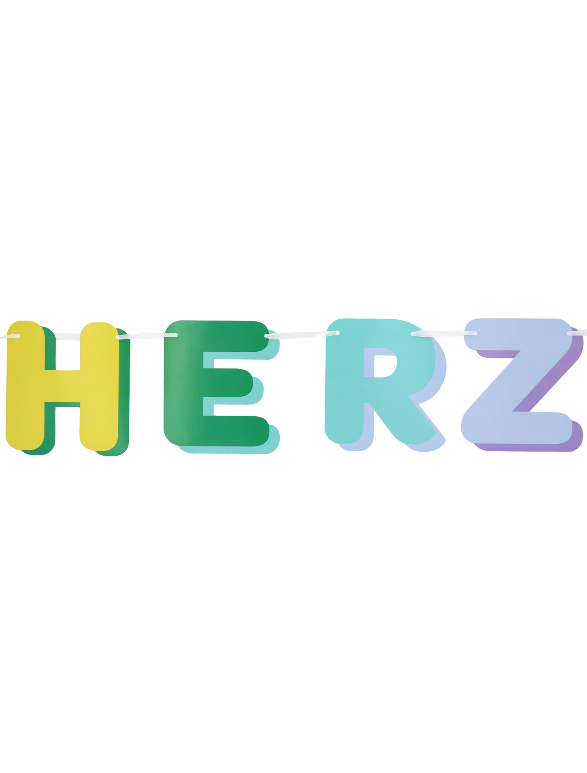 Girlande Herzlich Willkommen 2,2m bunt