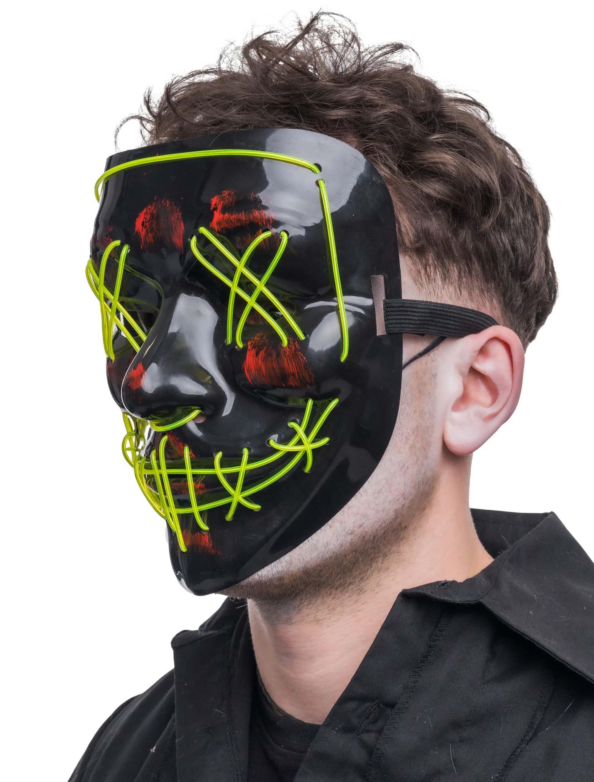 LED Maske Anonym grün