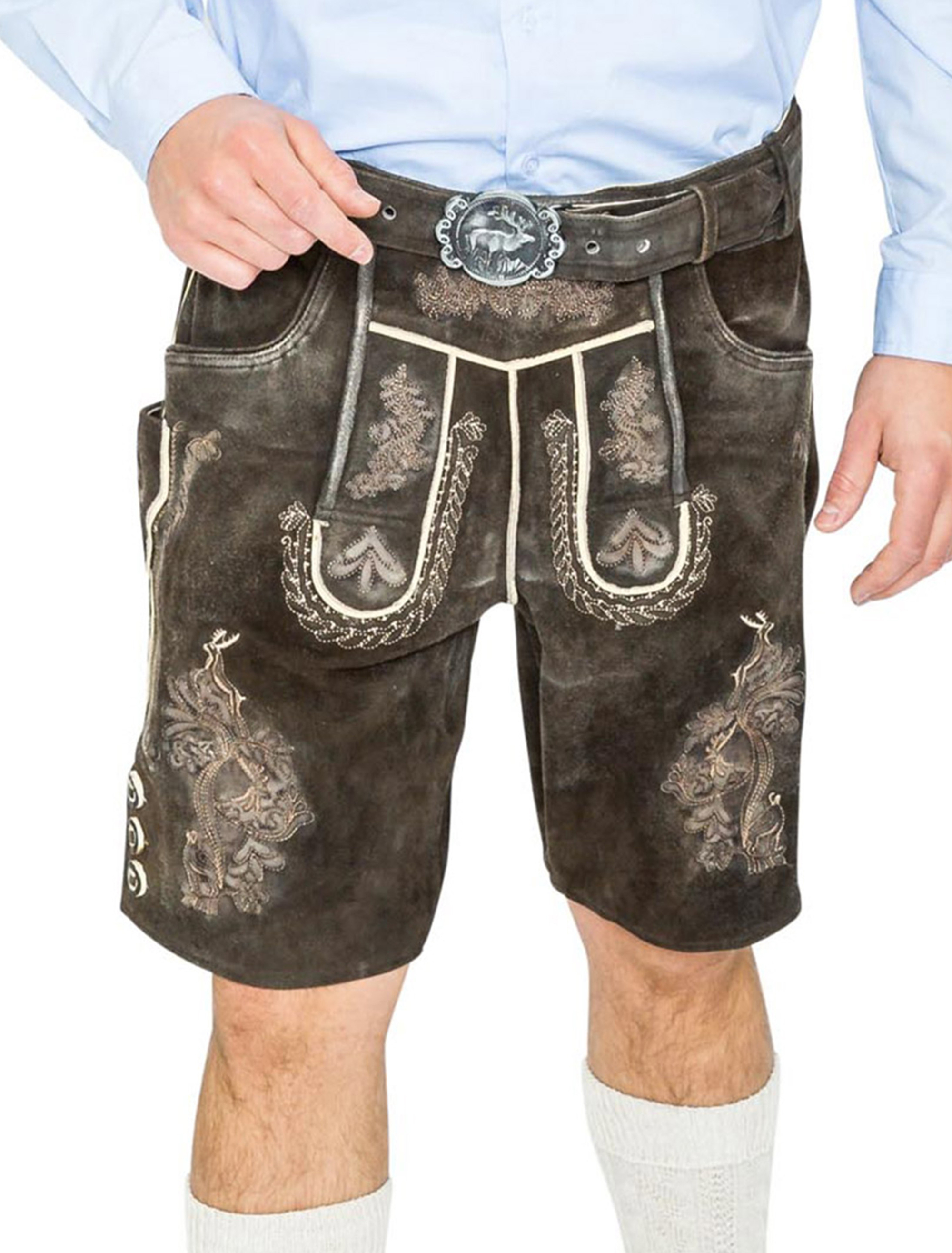 Lederhose Friedel Herren schwarz XL