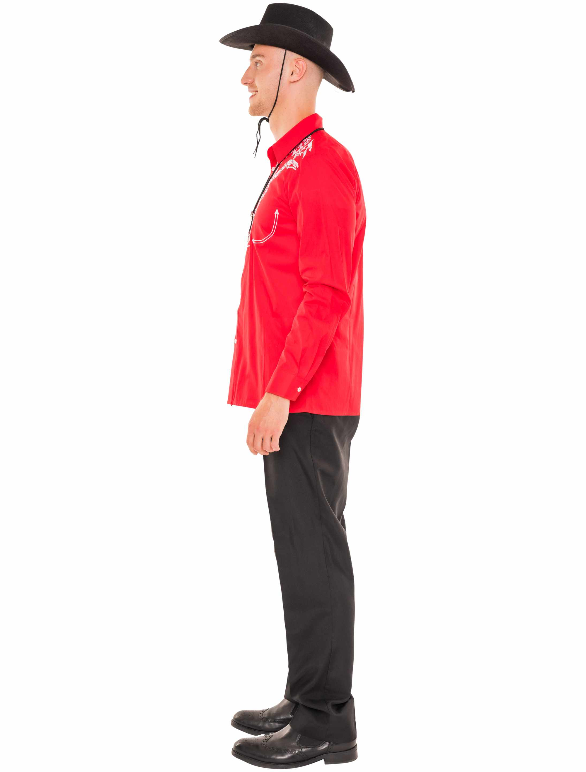 Hemd Cowboy Herren rot M