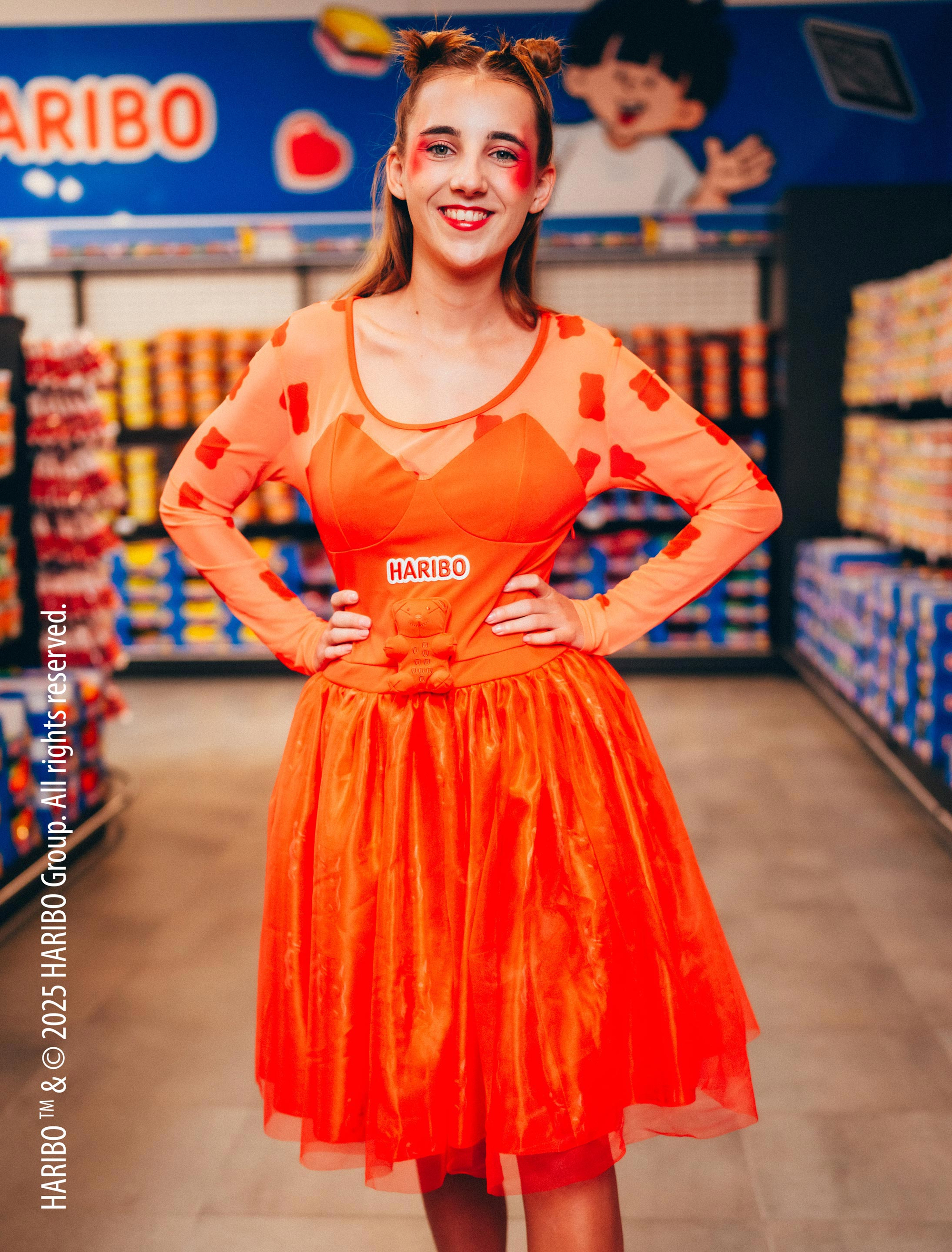 Kleid HARIBO Goldbären Damen rot XL