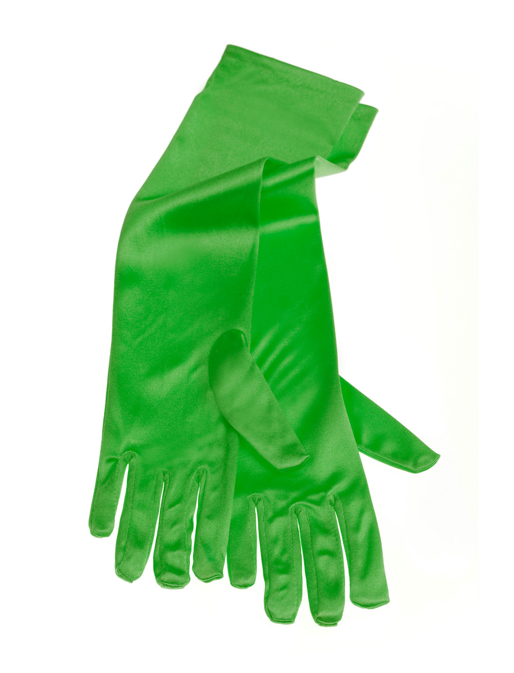 Handschuhe Satin 40cm Damen grün one size
