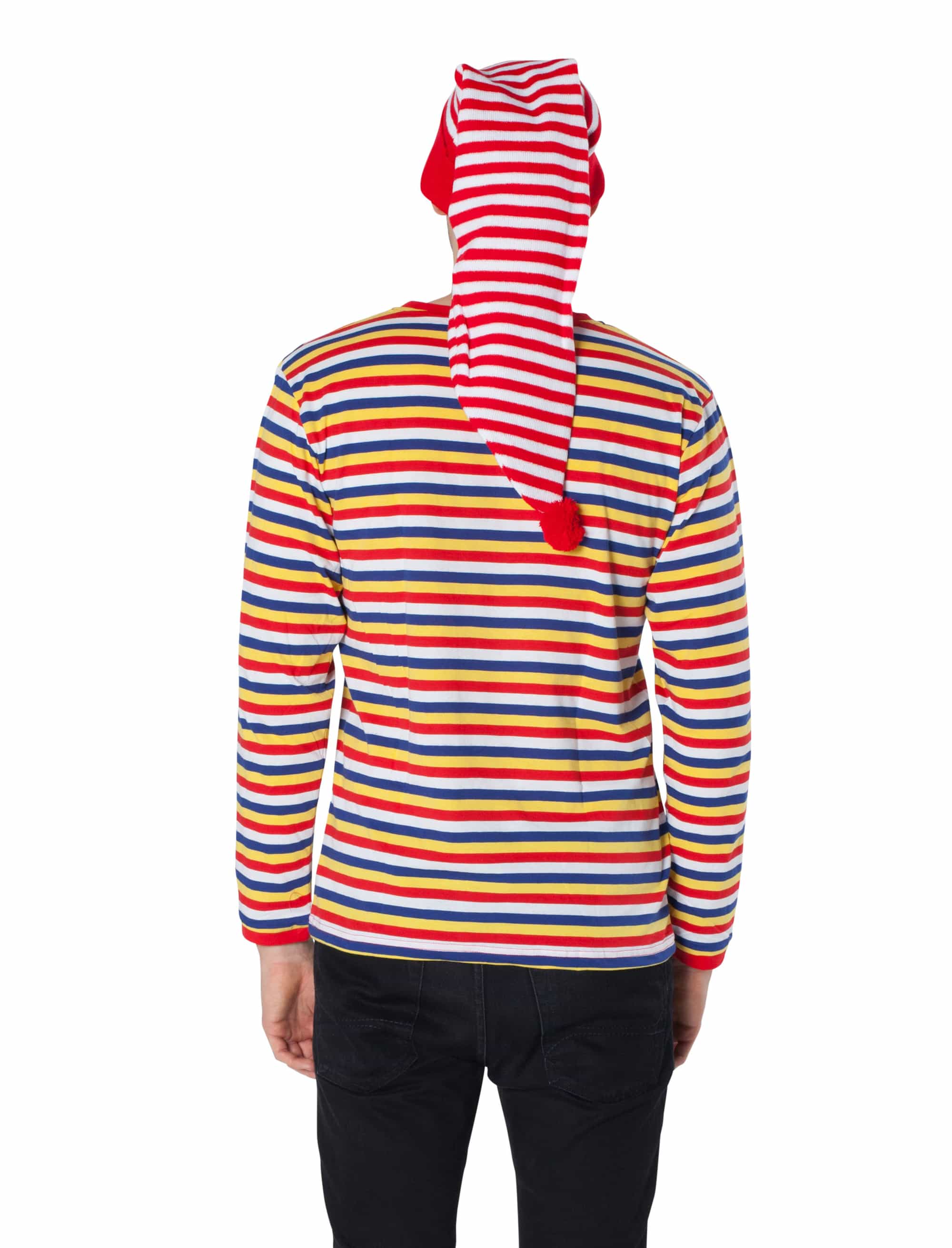 Ringelpulli langarm Unisex rot/weiß/blau/gelb L
