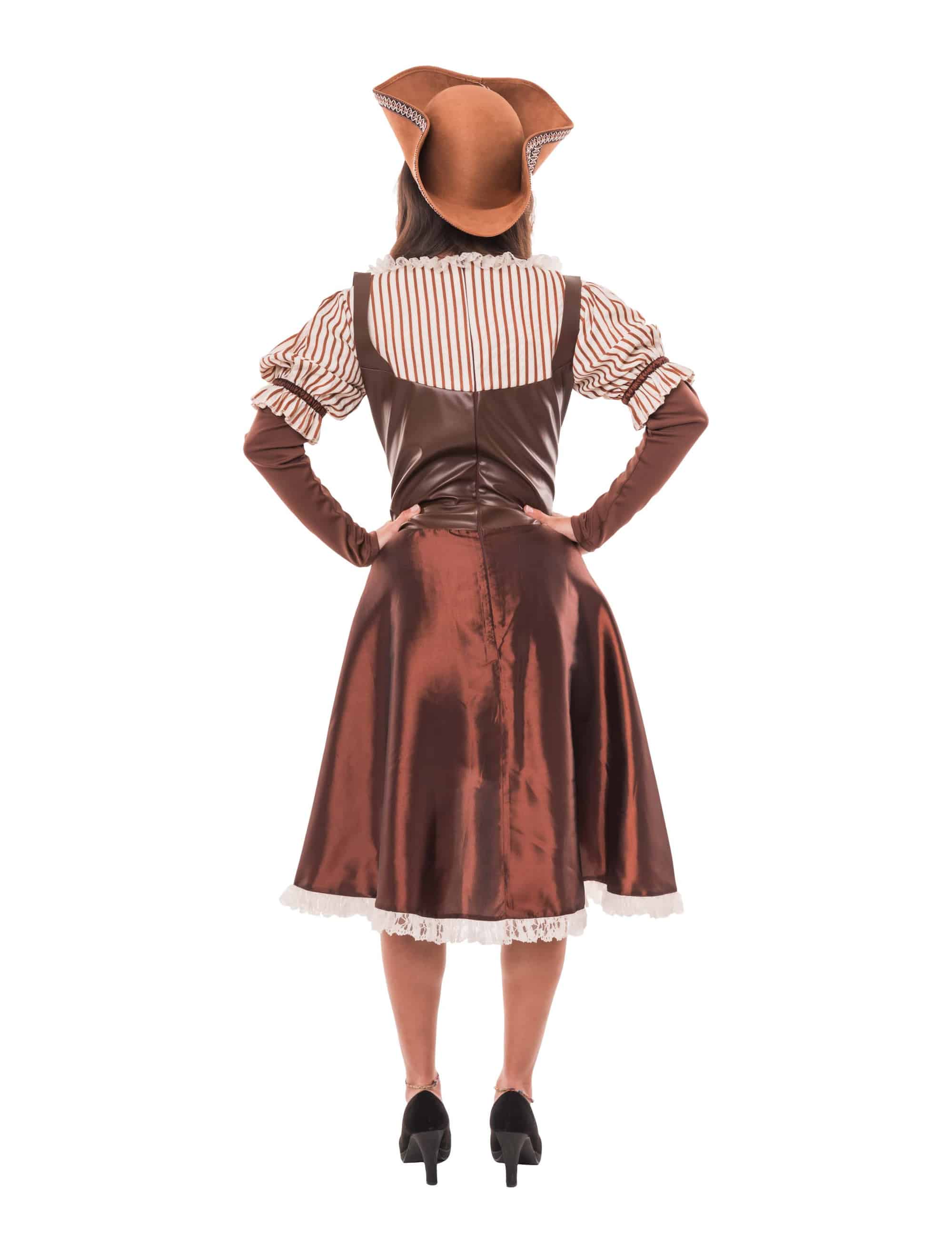 Kleid Steampunk braun 3XL