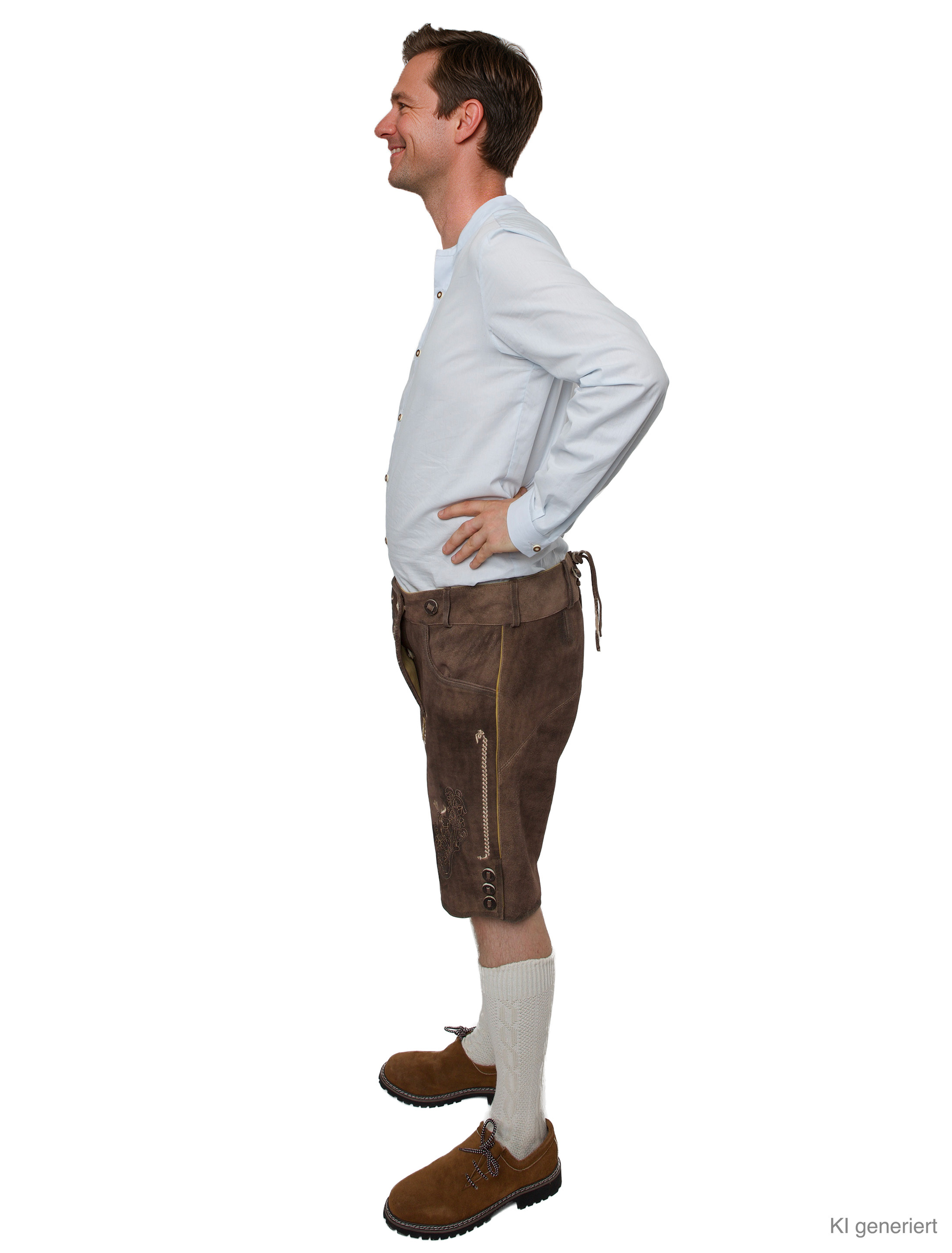 Lederhose Leo Herren braun 3XL