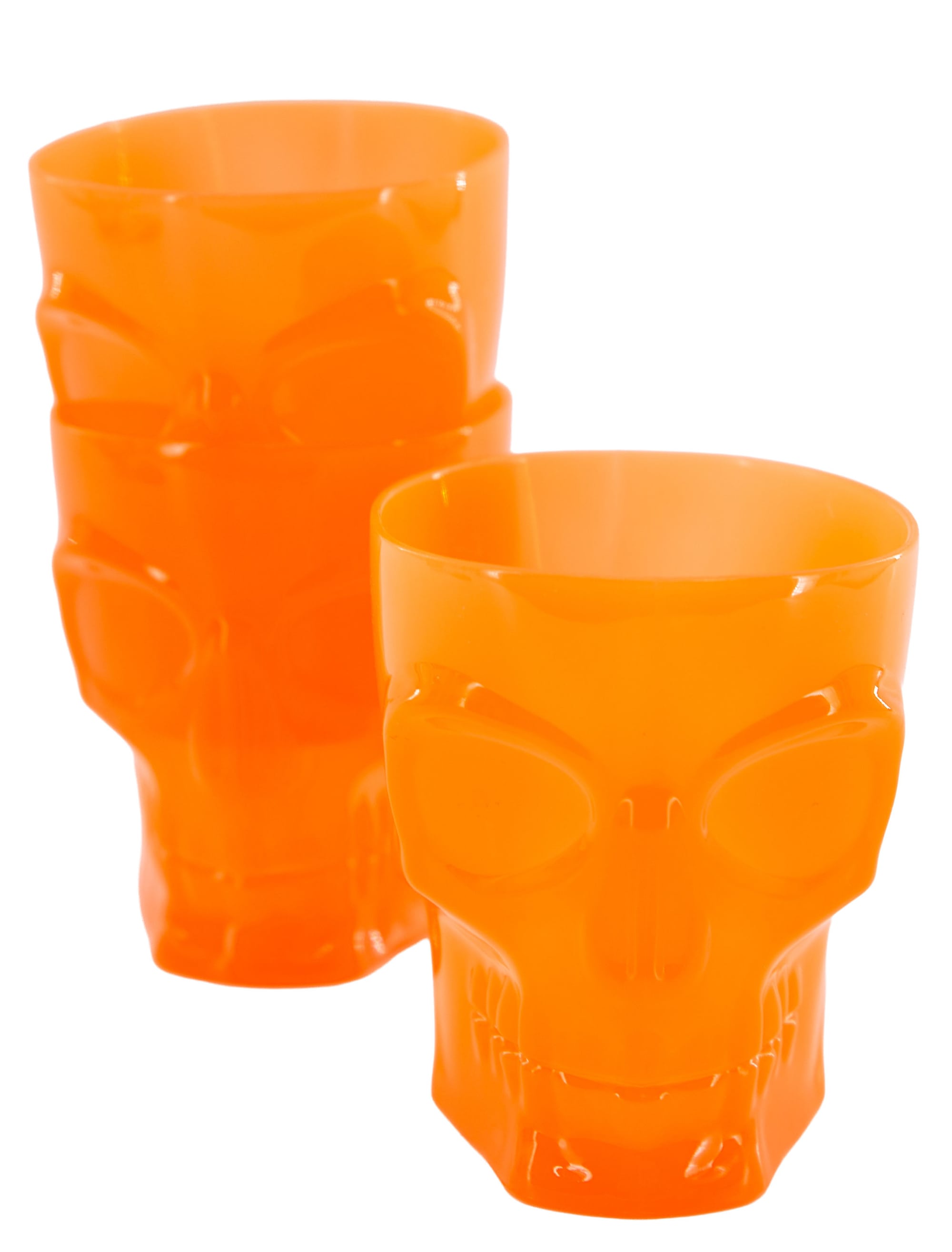 Trinkbecher Totenkopf  Halloween 3 Stk. orange