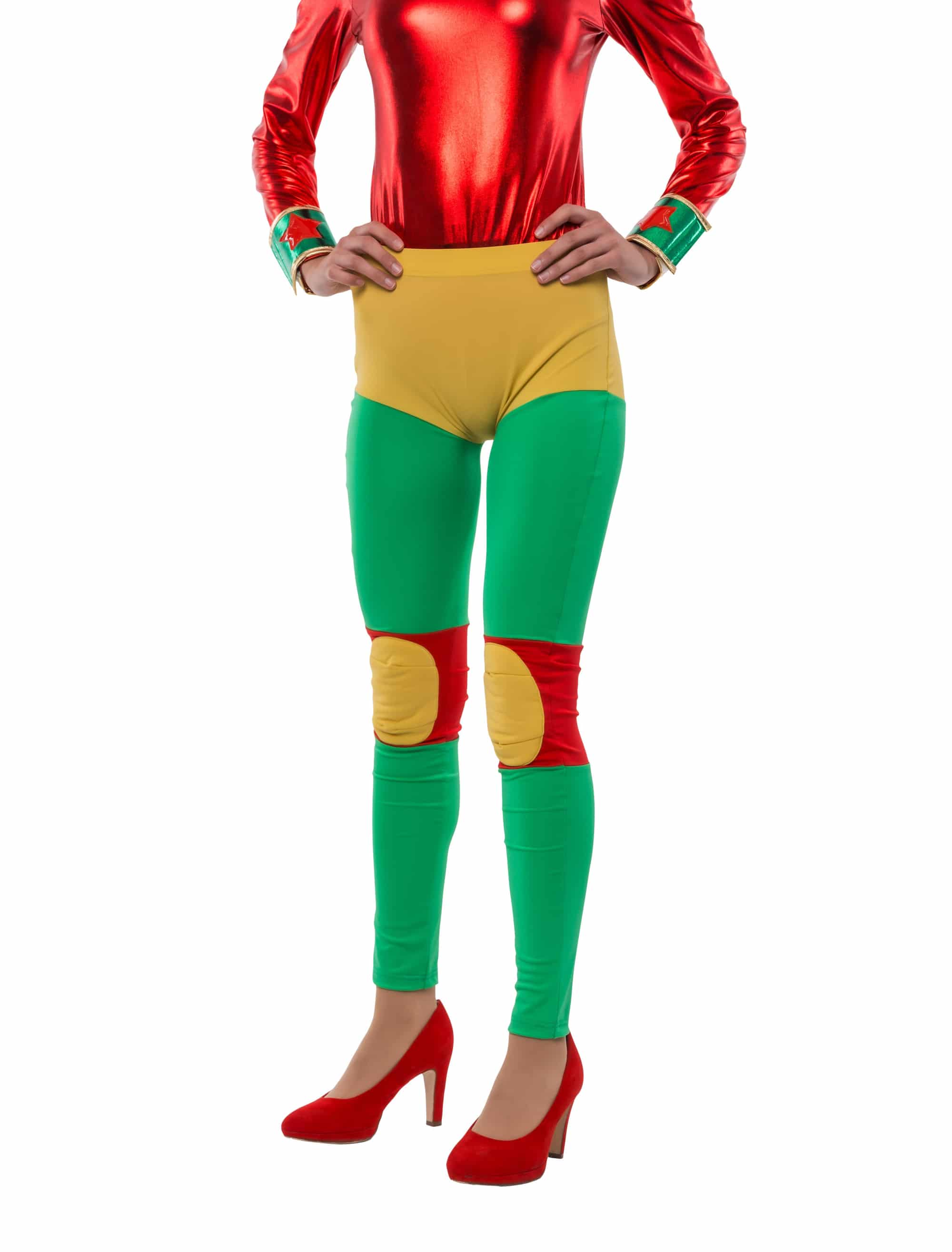 Hose Wrestler Damen rot/gelb/grün S/M