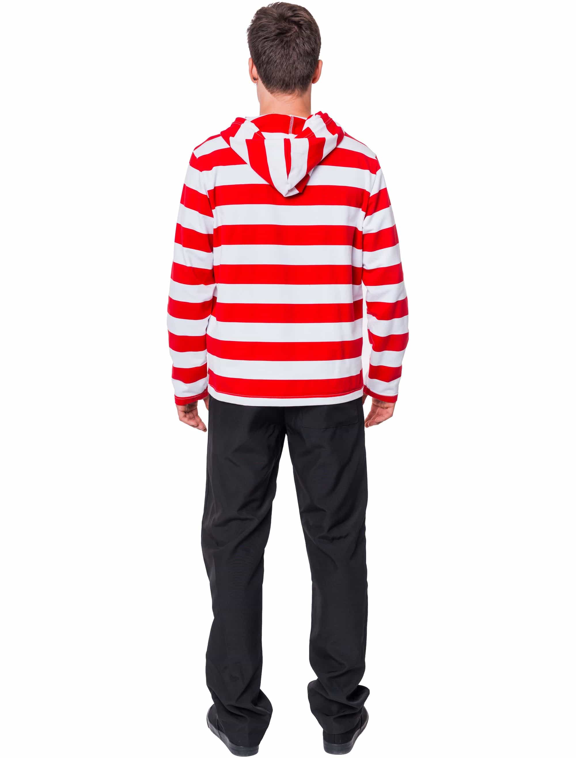 Hoodie Gestreift rot/weiß 4XL/5XL
