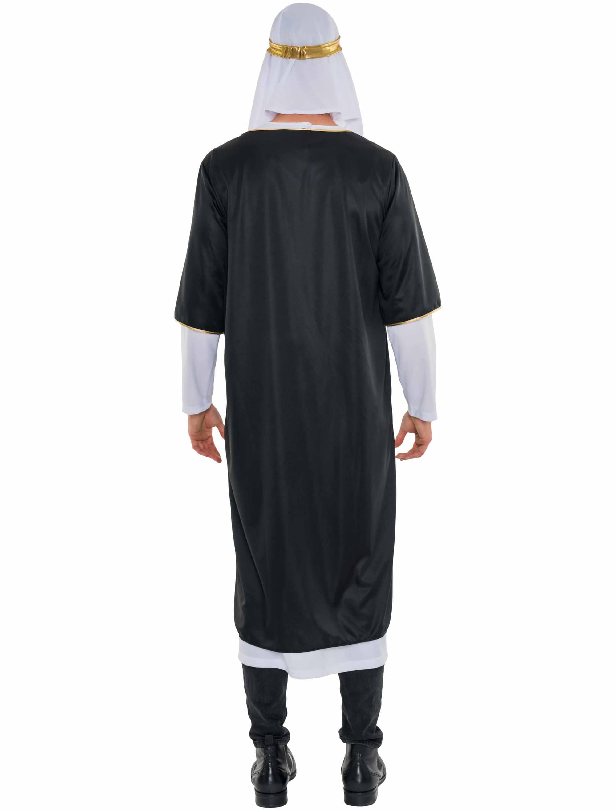 Kostüm Scheich 2-tlg. Herren schwarz/weiß L/XL
