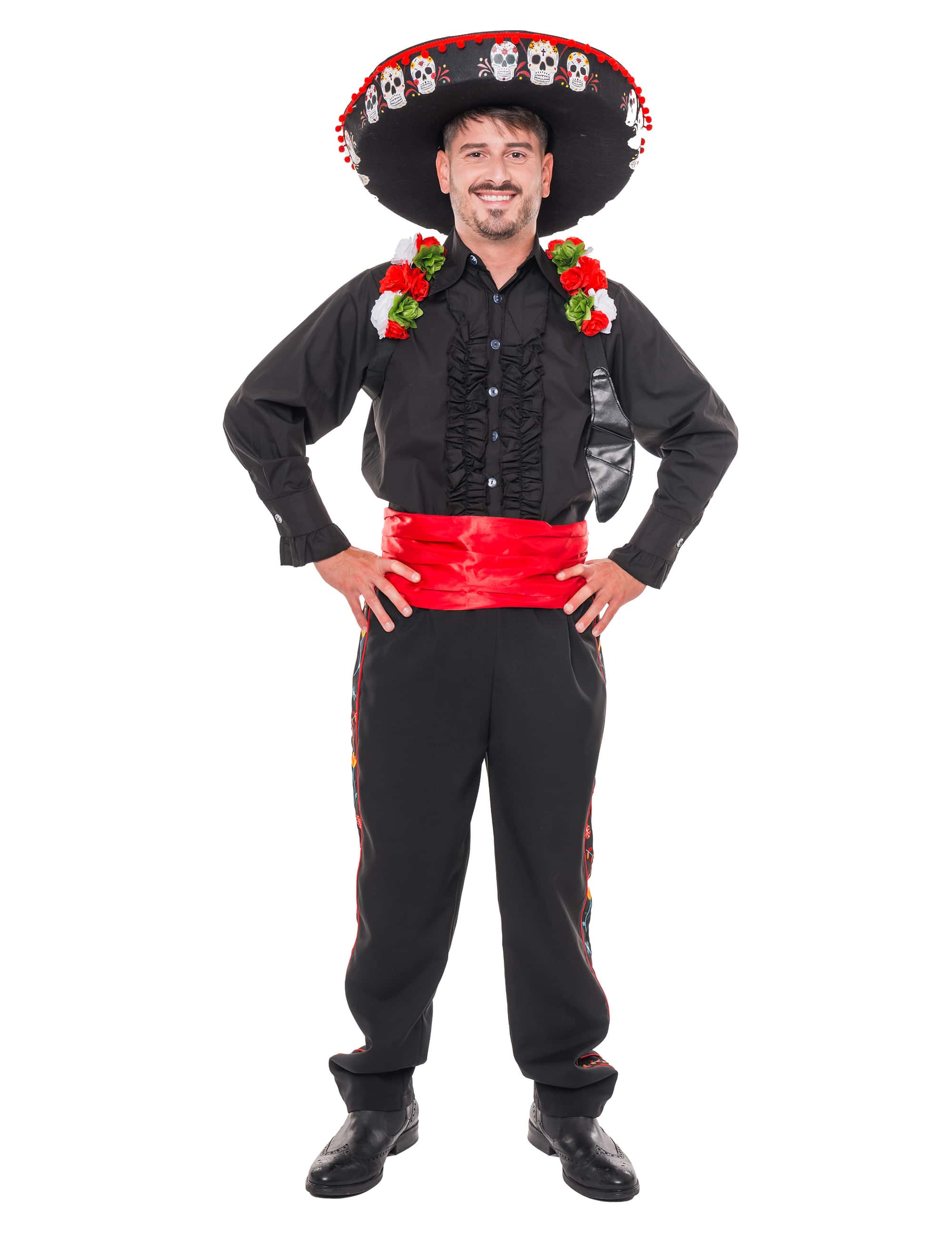 Hose Dia de los Muertos Herren schwarz S/M