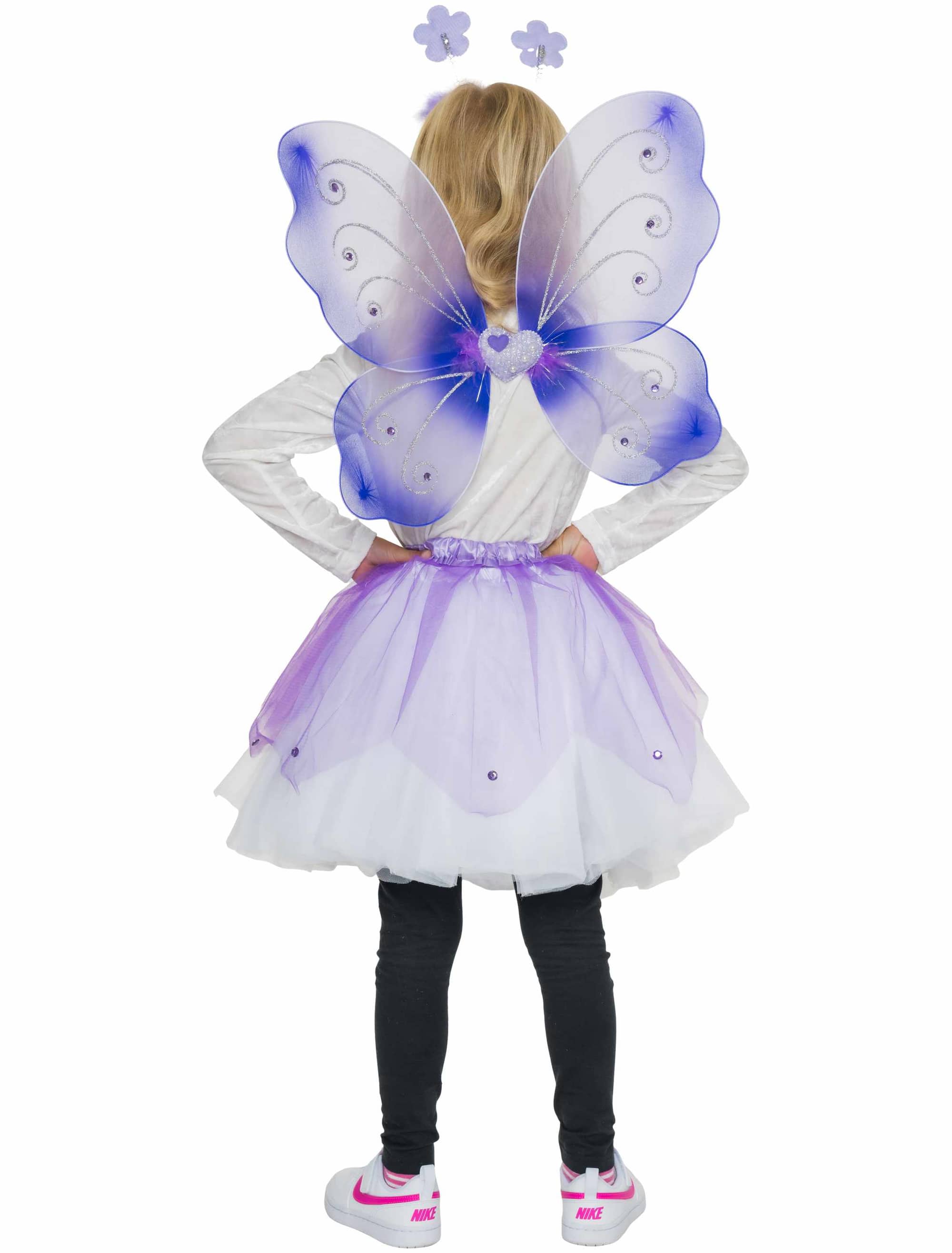 Set Schmetterling 4 tlg. Kinder lila