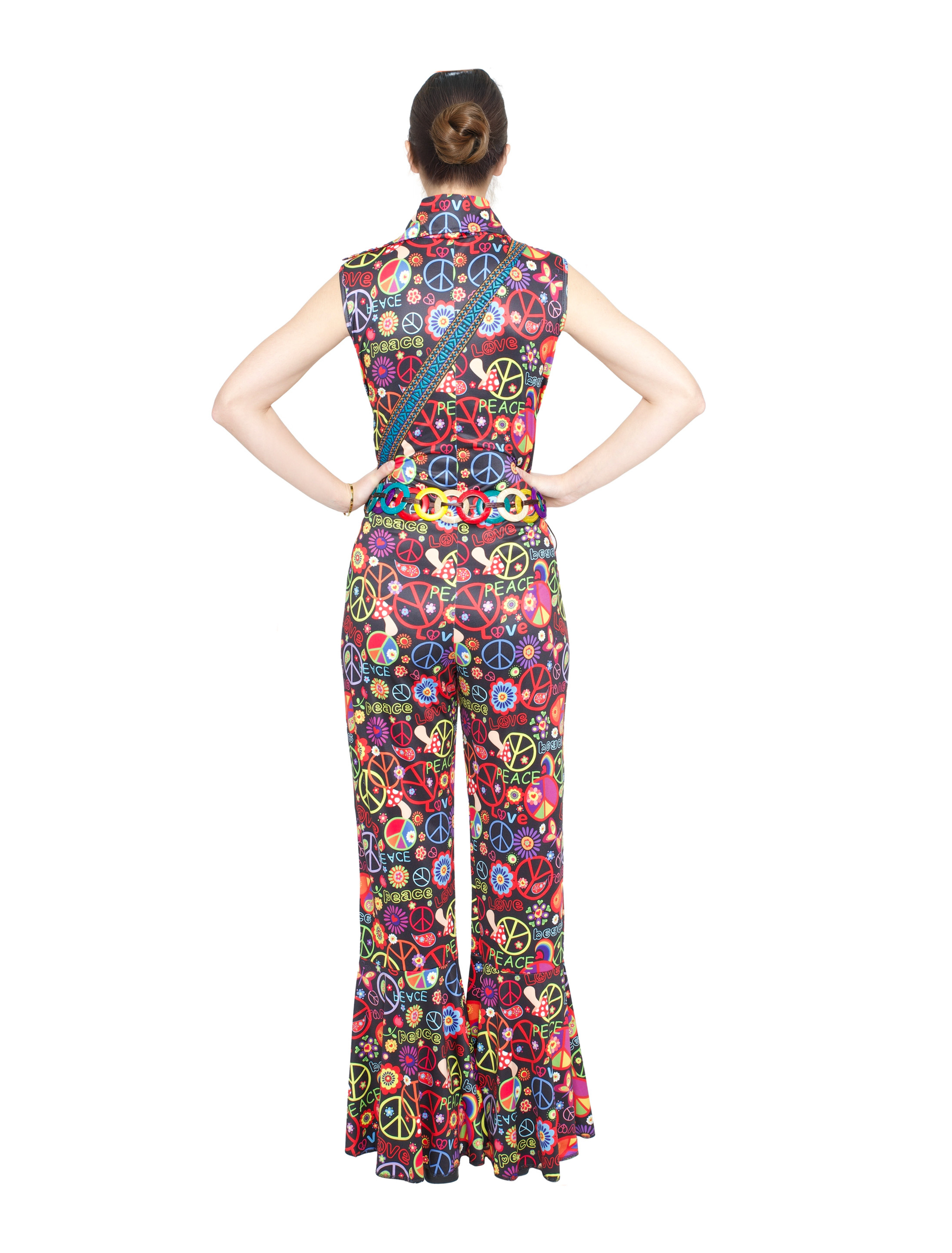 Jumpsuit Hippie Peace Damen bunt S/M