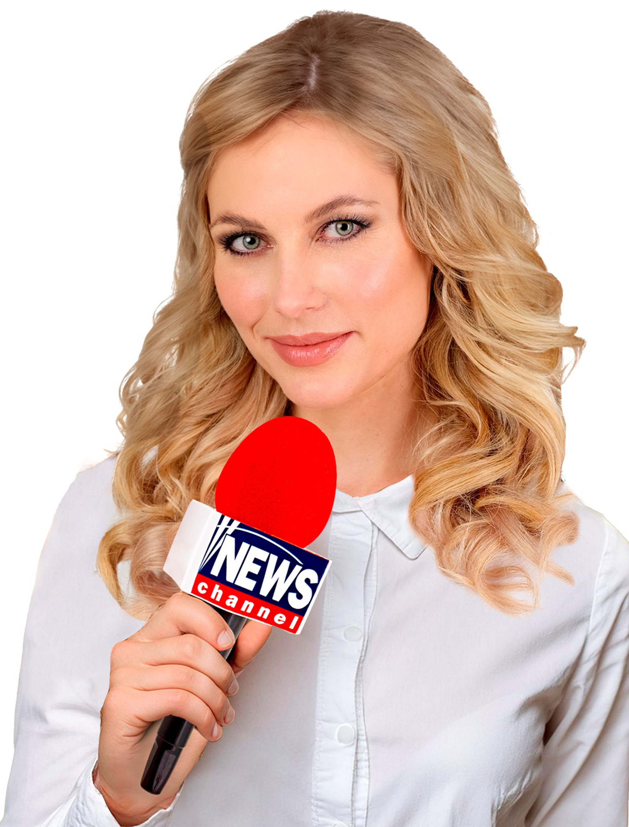Mikrofon BREAKING NEWS schwarz/rot