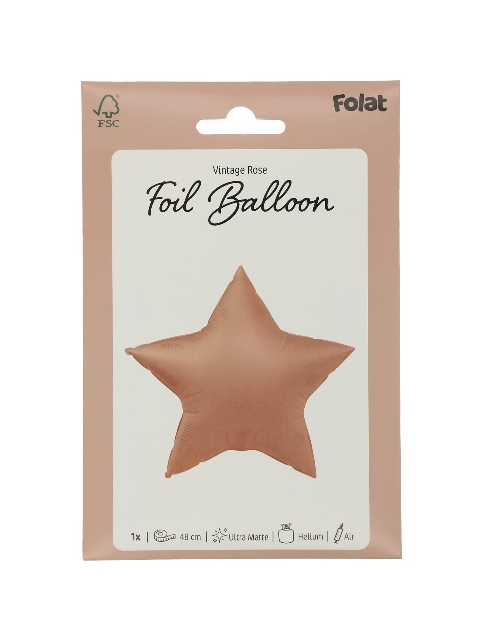 Folienballon Stern S matt rosa