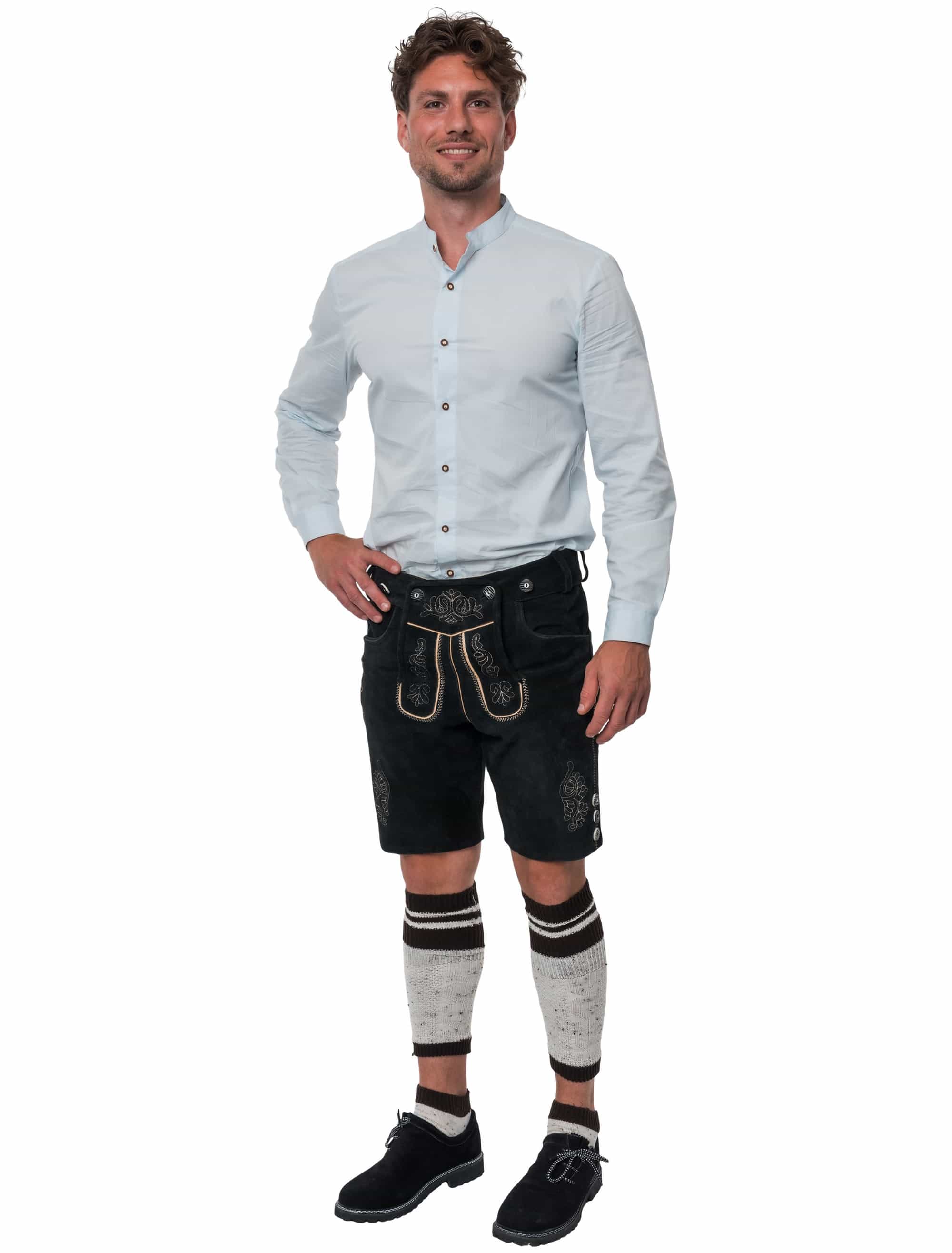 Lederhose Seppl Herren schwarz 5XL