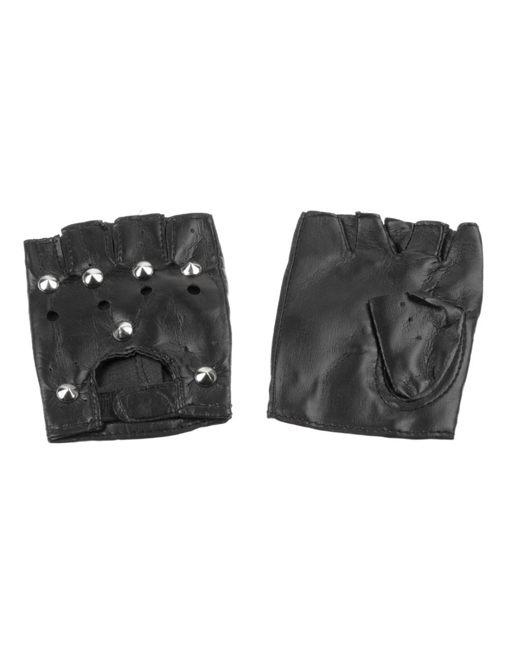 Handschuhe fingerlos Punker mit Nieten