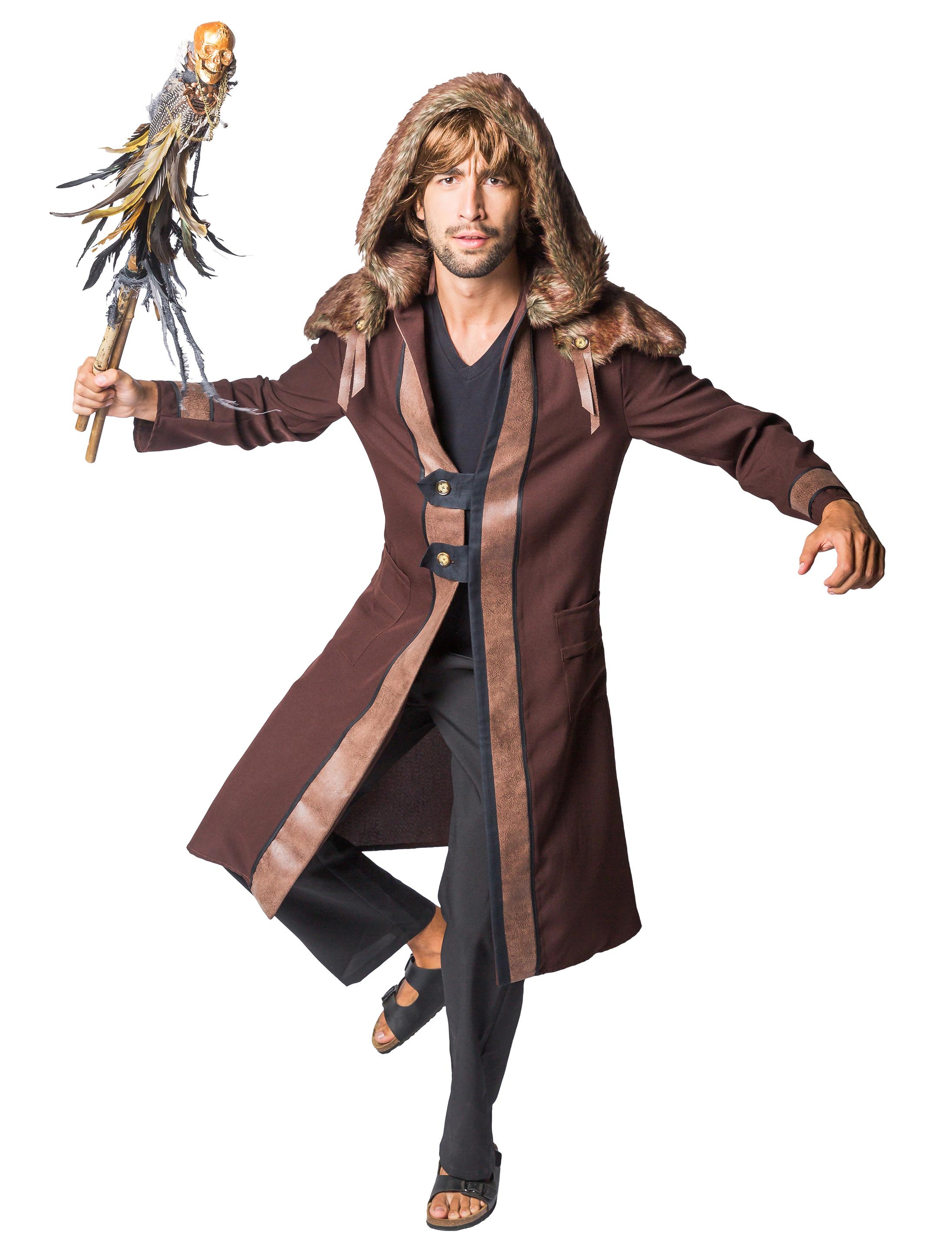 Mantel Wikinger Herren braun S