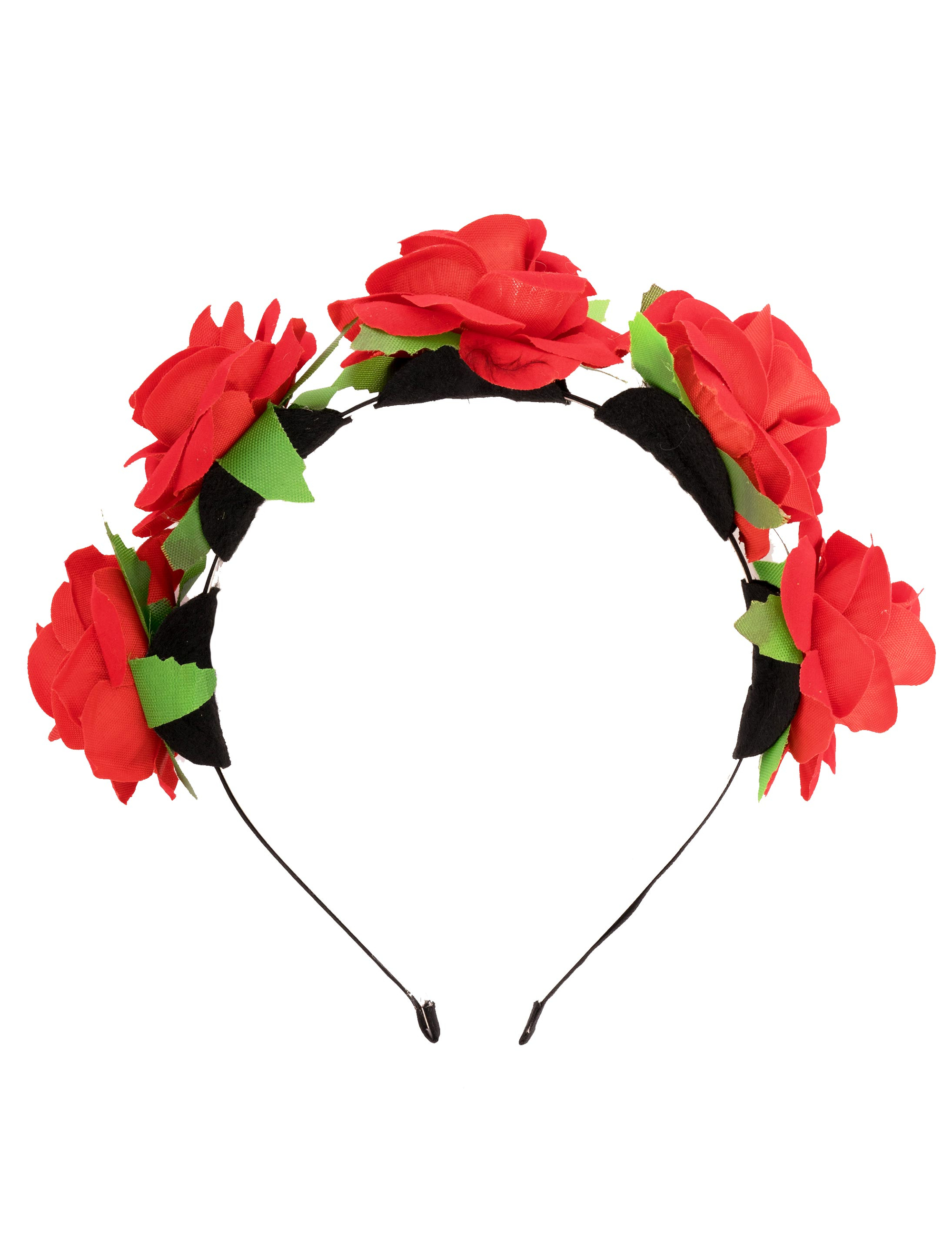 Haarreif mit 5 Rosen Damen rot