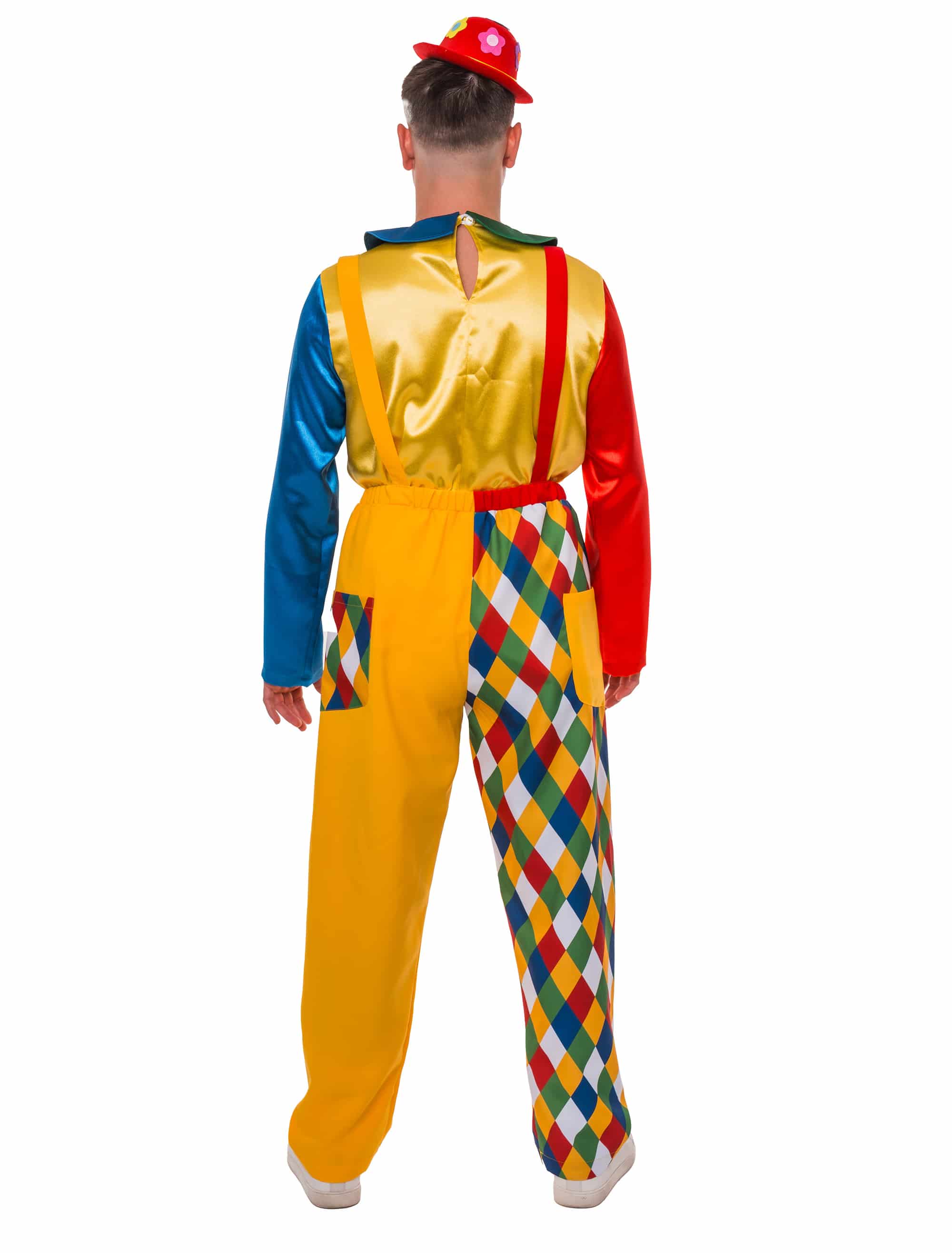 Hose Clown mit Trägern bunt S/M