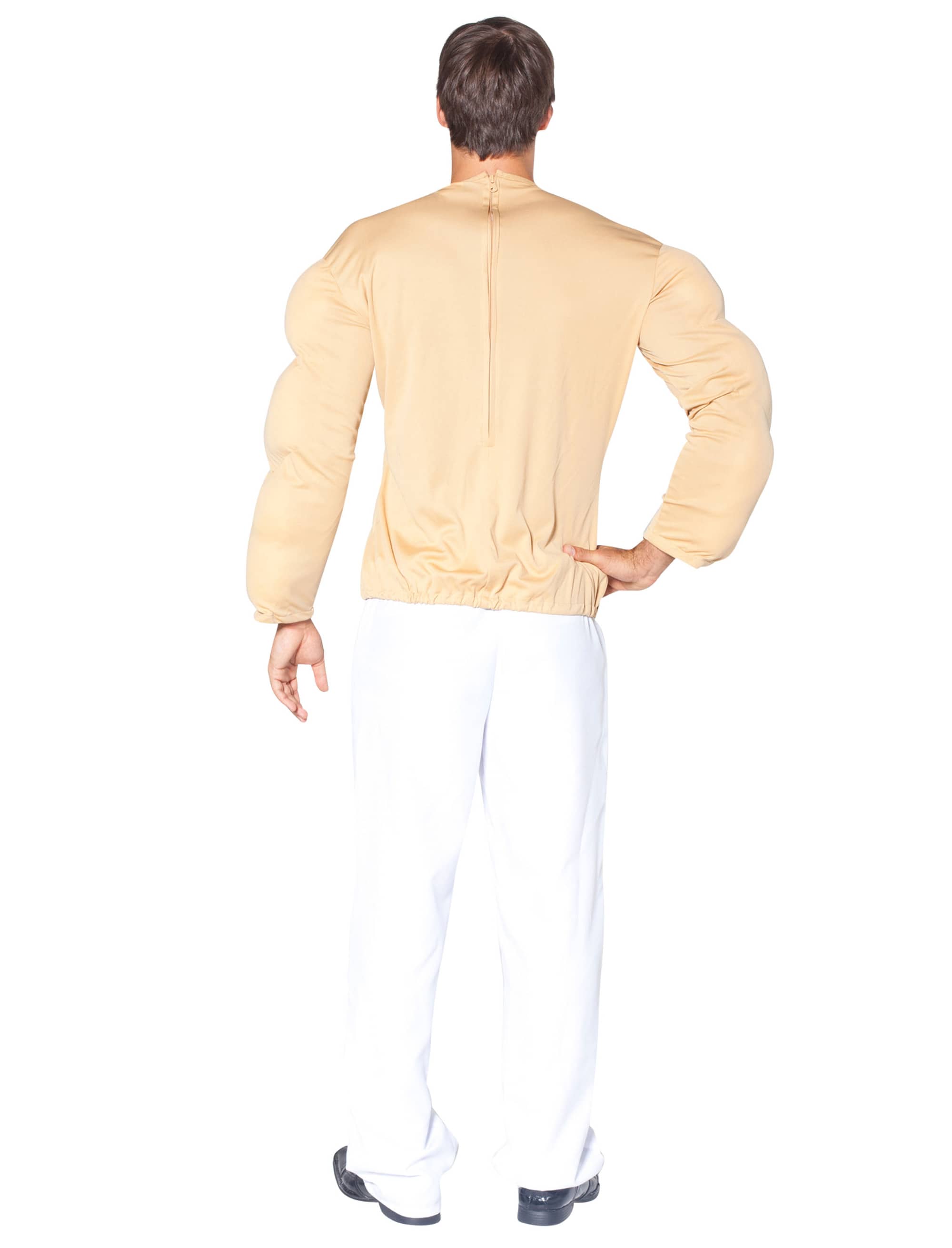 Muskel Oberteil beige one size