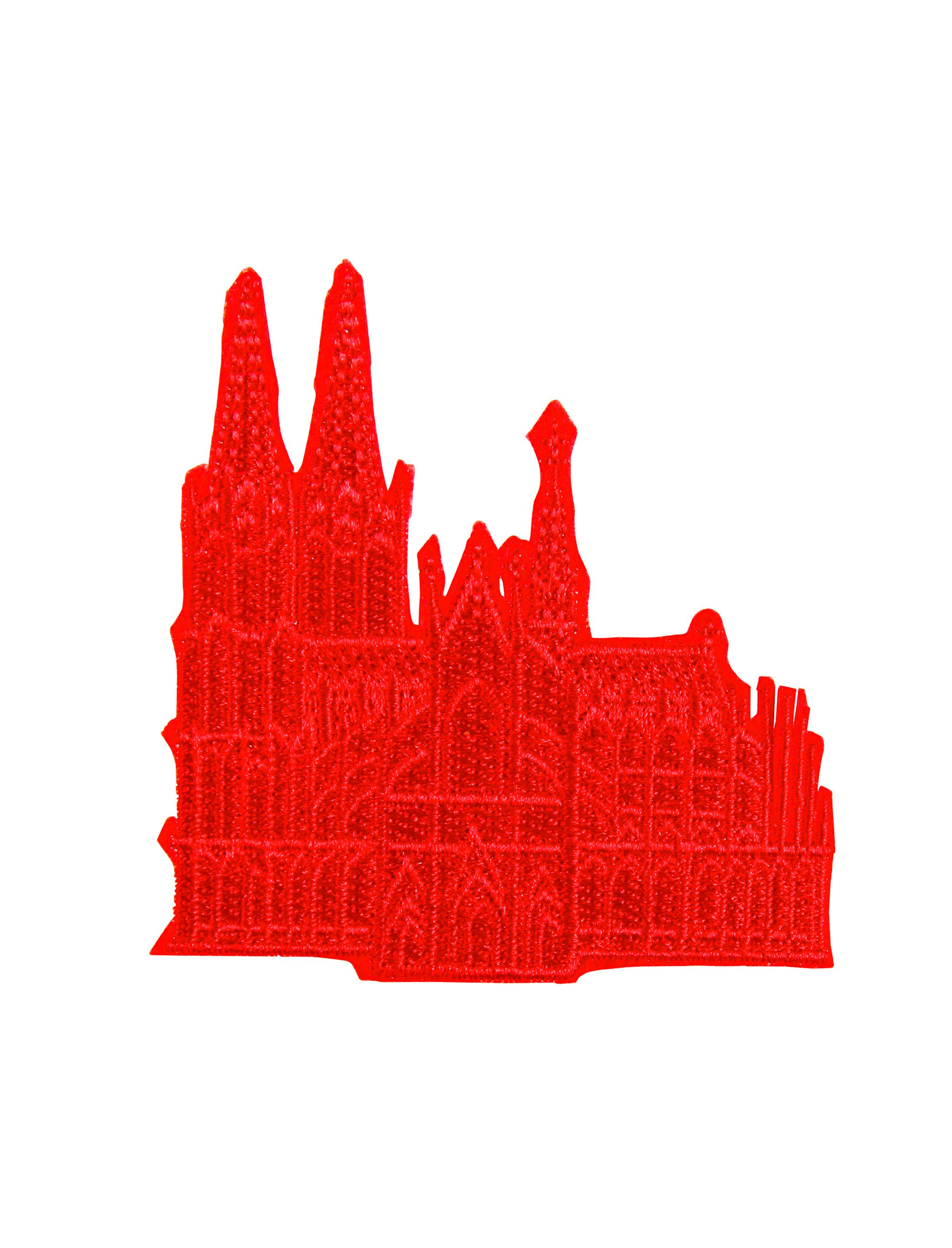 Bügelpatch Kölner Dom rot 15cm