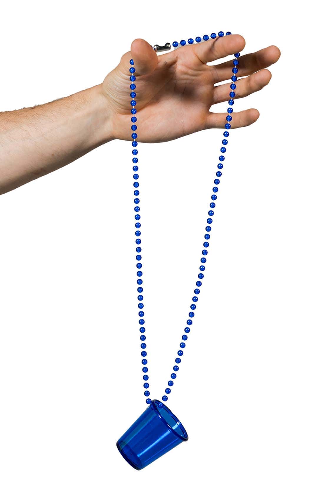 Halskette mit Shotglas blau