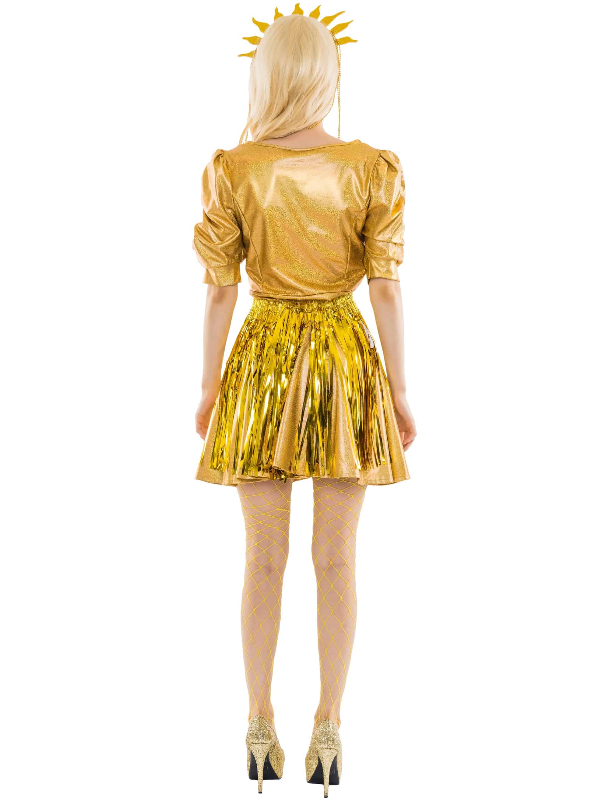 Rock Lametta metallic Damen gold L/XL