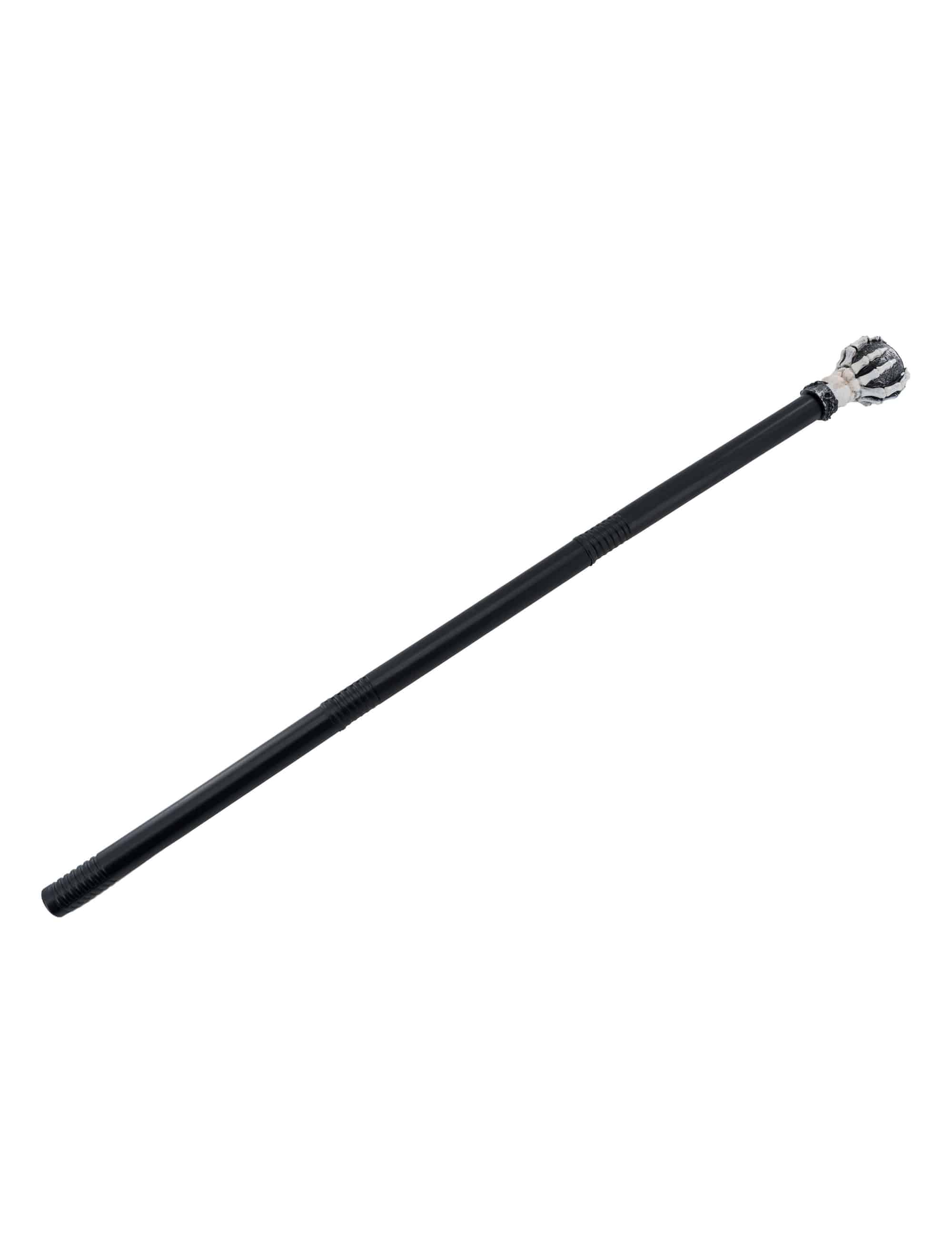 Zepter Skeletthand mit Augapfel variabel bis 88cm schwarz