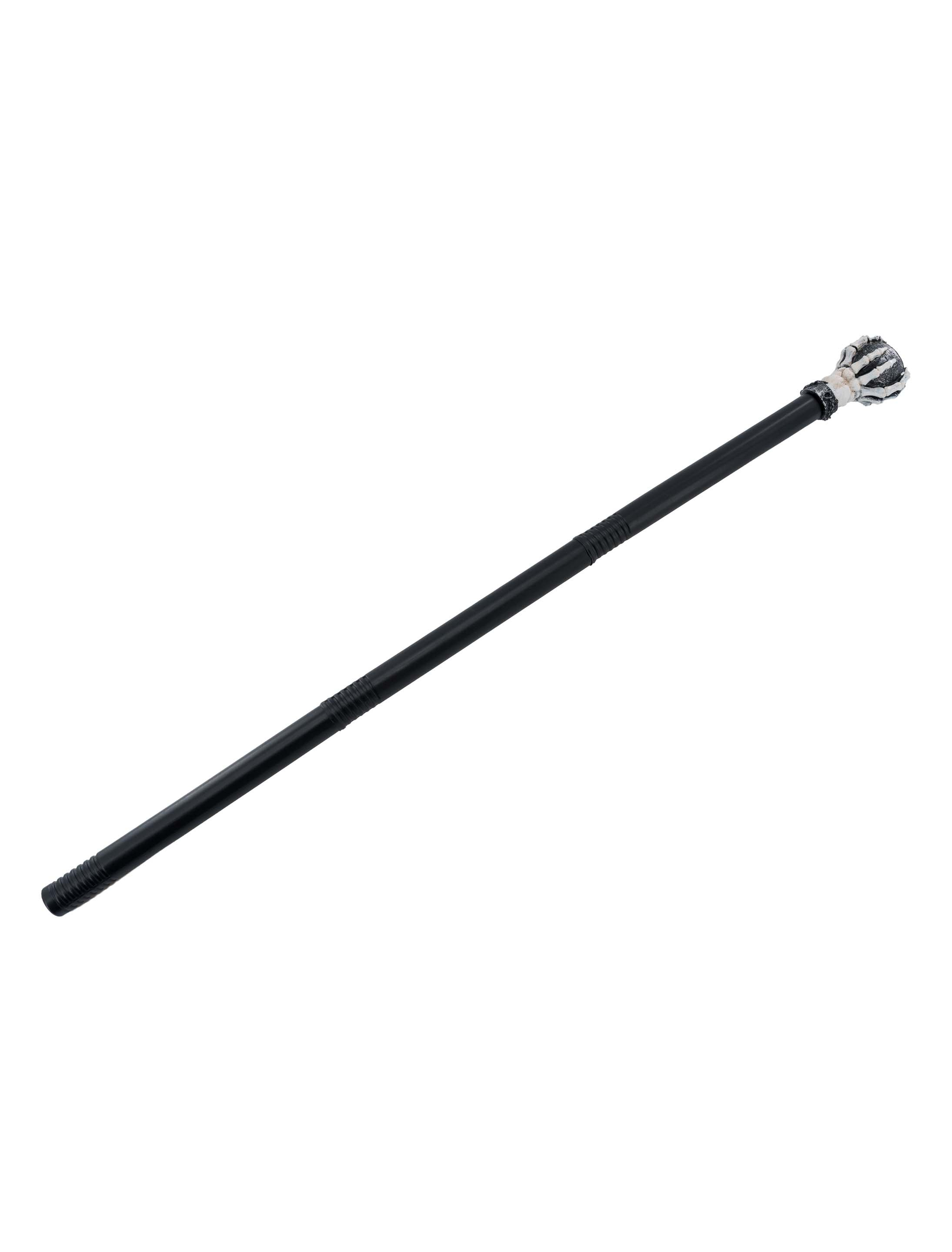 Zepter Skeletthand mit Augapfel variabel bis 88cm schwarz