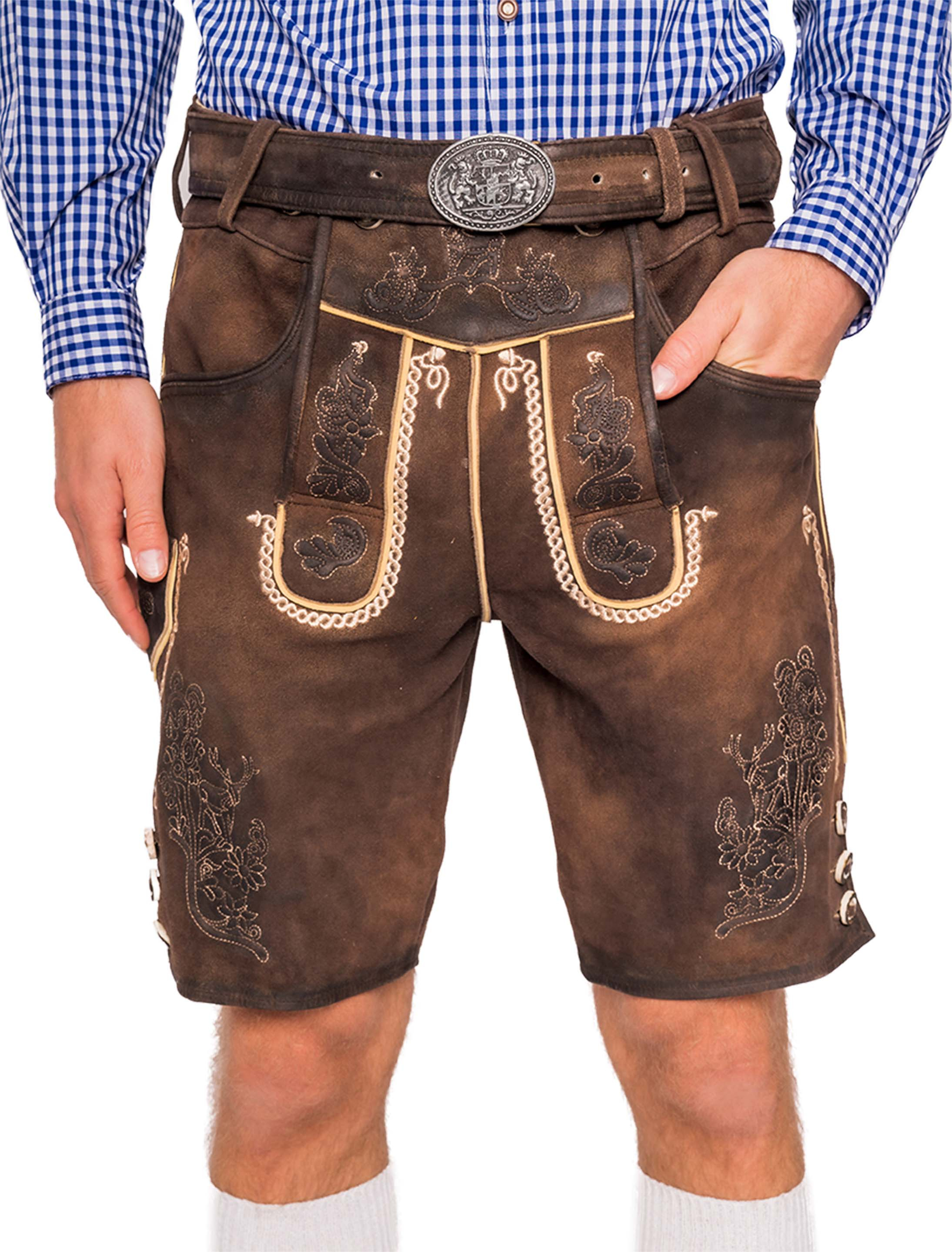 Lederhose Leo Herren braun 3XL