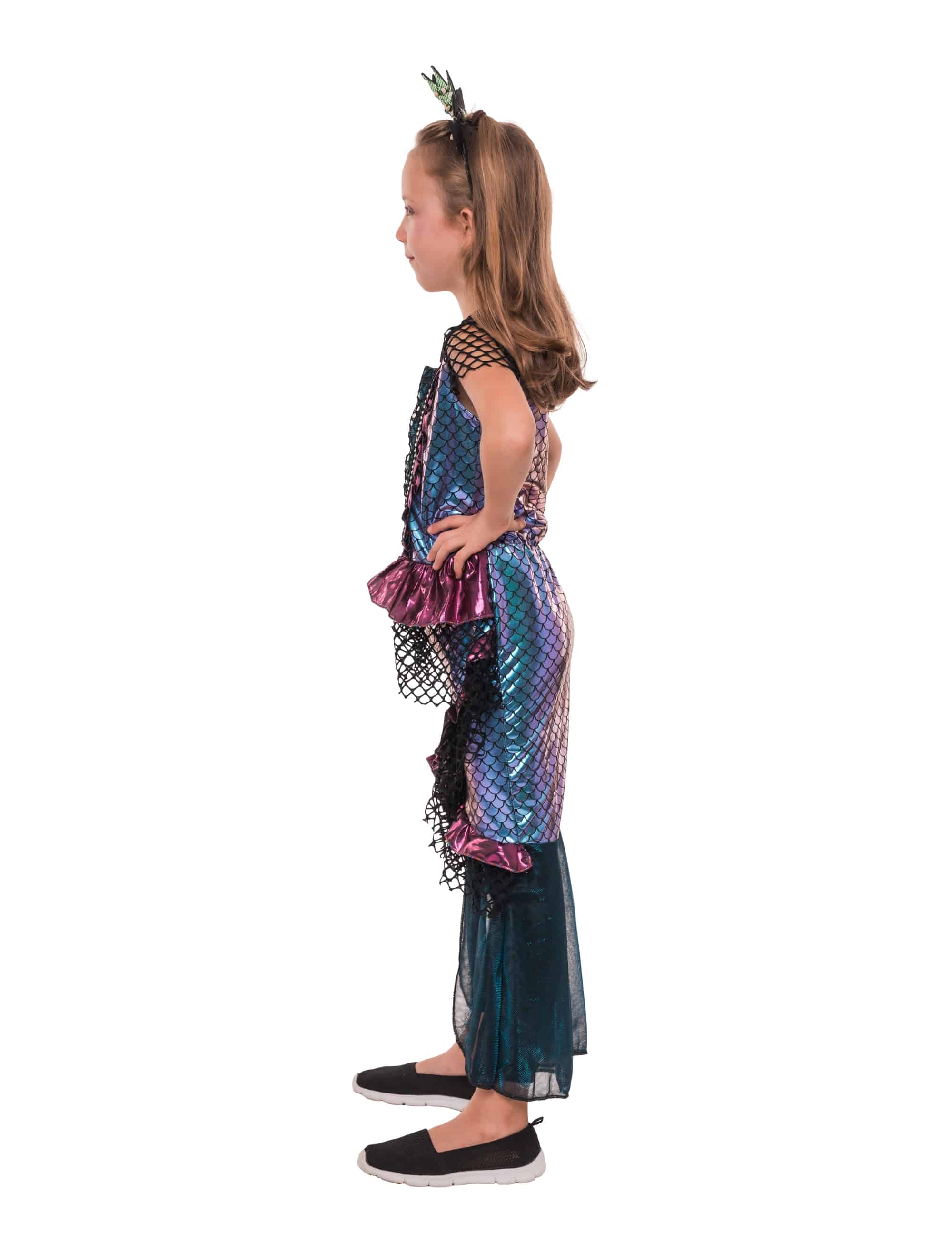 Kleid Meerjungfrau Kinder lila 6-8 Jahre