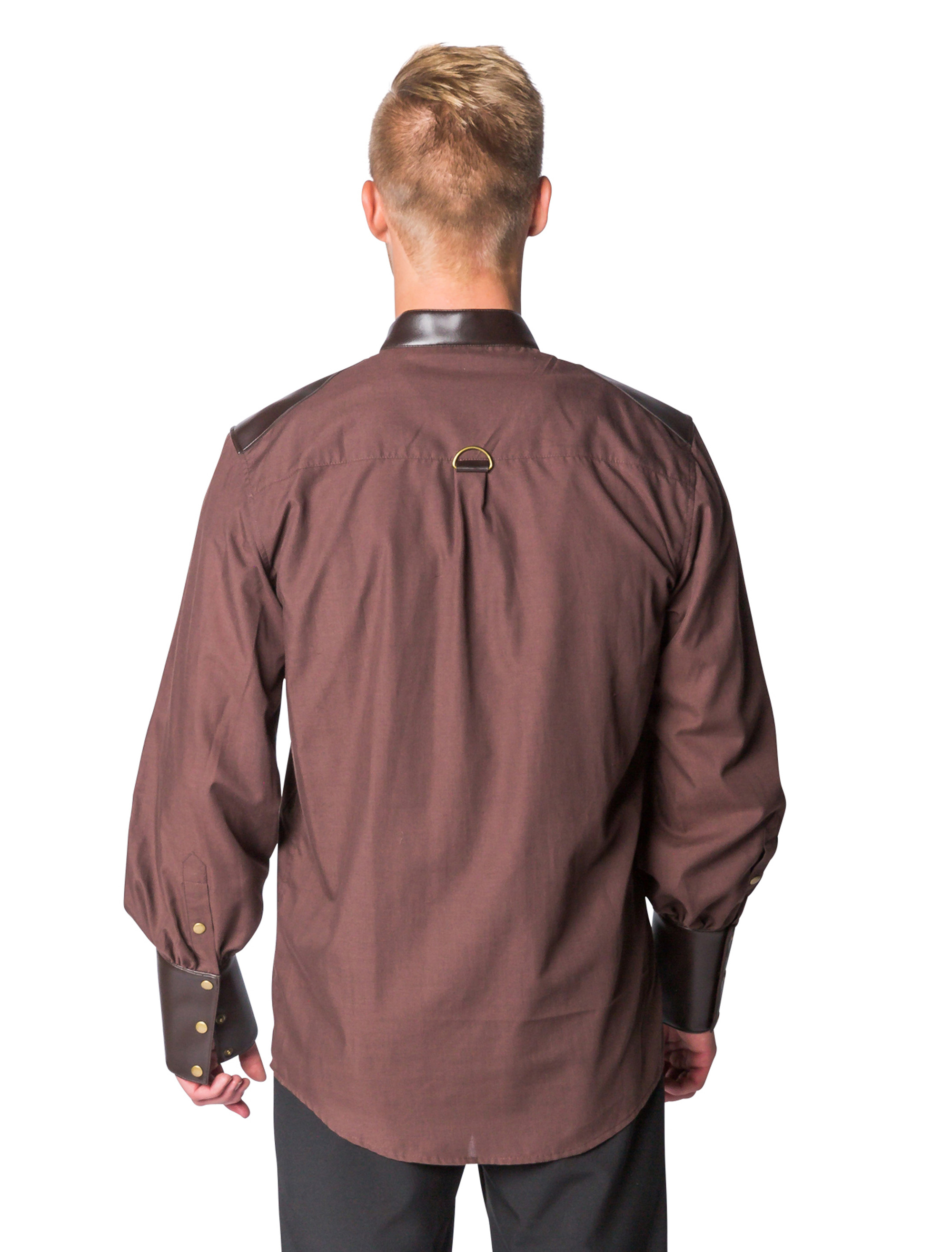 Hemd Steampunk Herren braun XXL