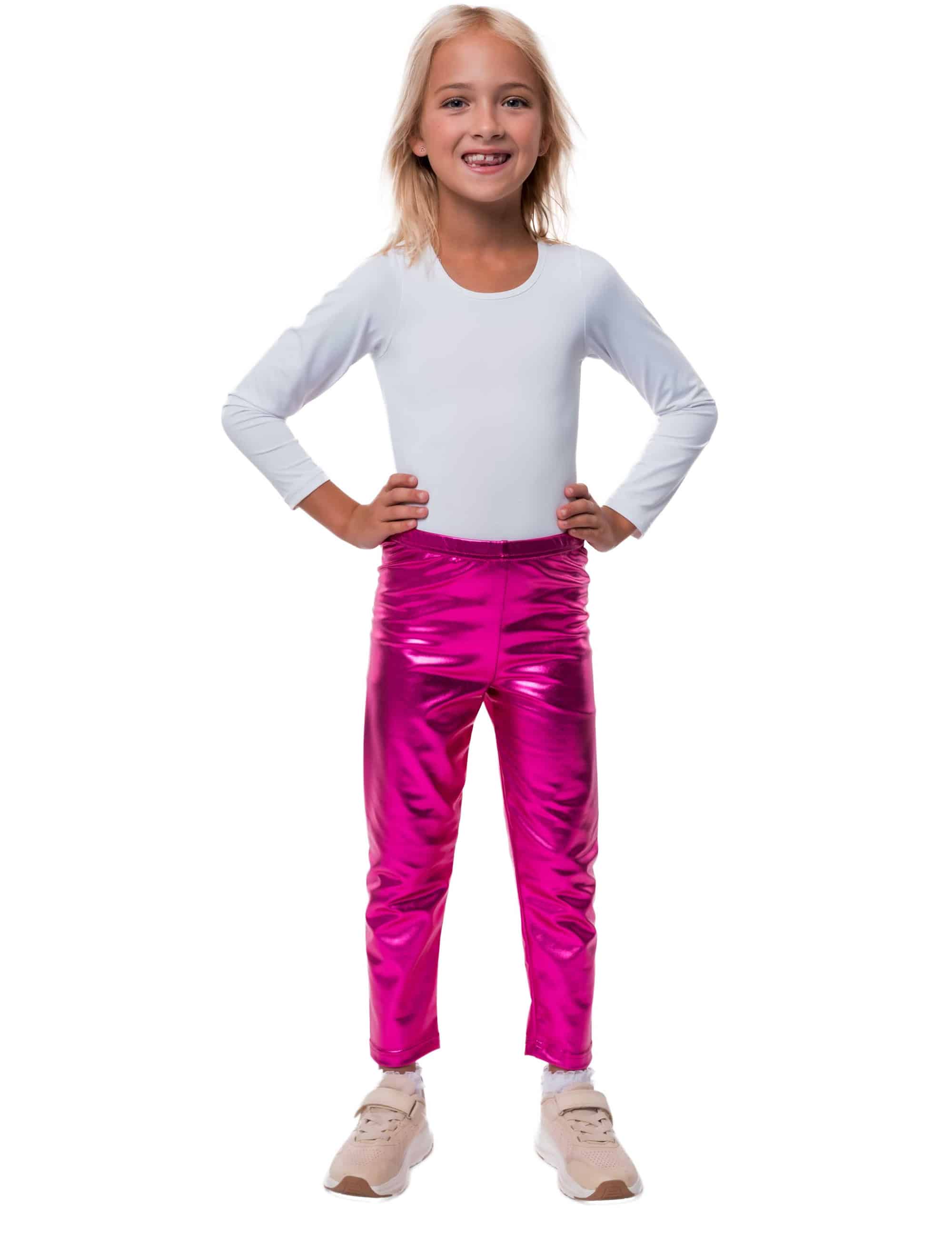 Leggings Metallic Kinder pink 116