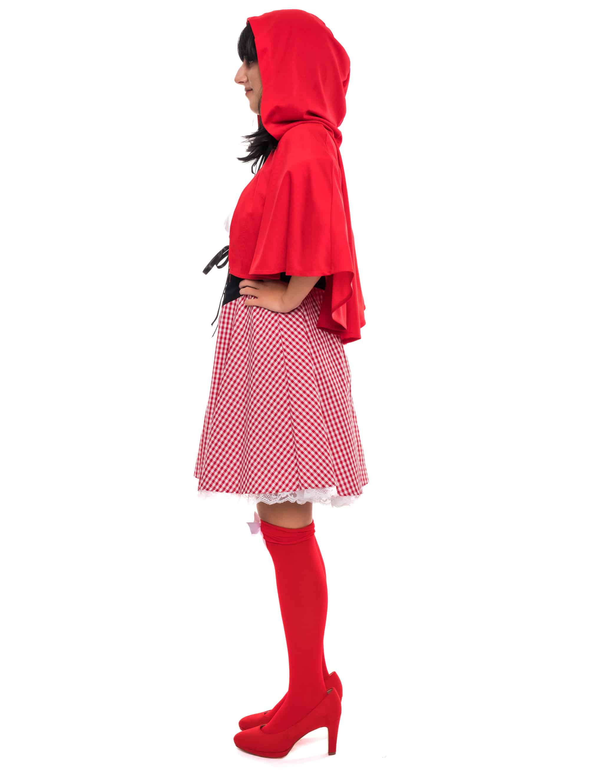 Rotkäppchen 2-tlg. Unifarben Damen rot L/XL