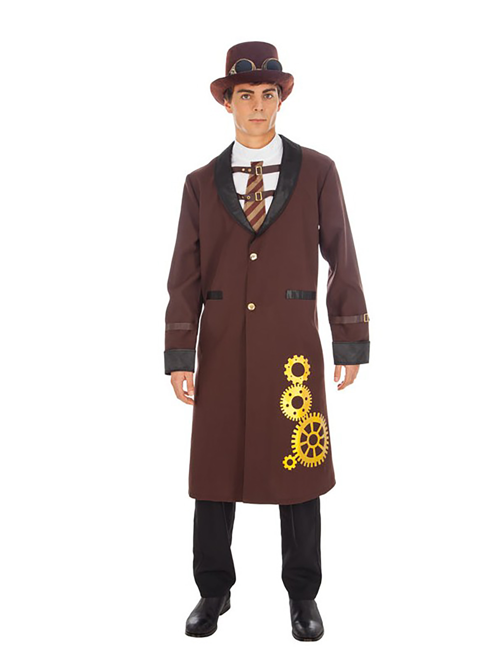 Kostüm Steampunk 4-tlg. Herren braun/schwarz L
