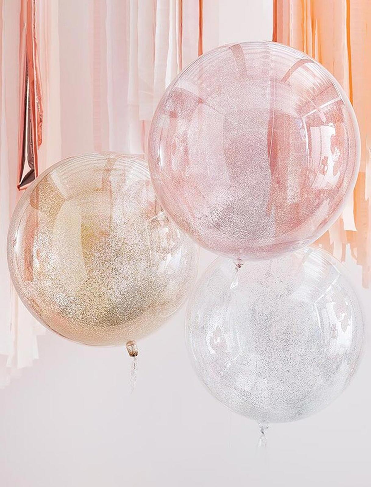 Ballons mit Glitzer 3 Stk. 55cm bunt