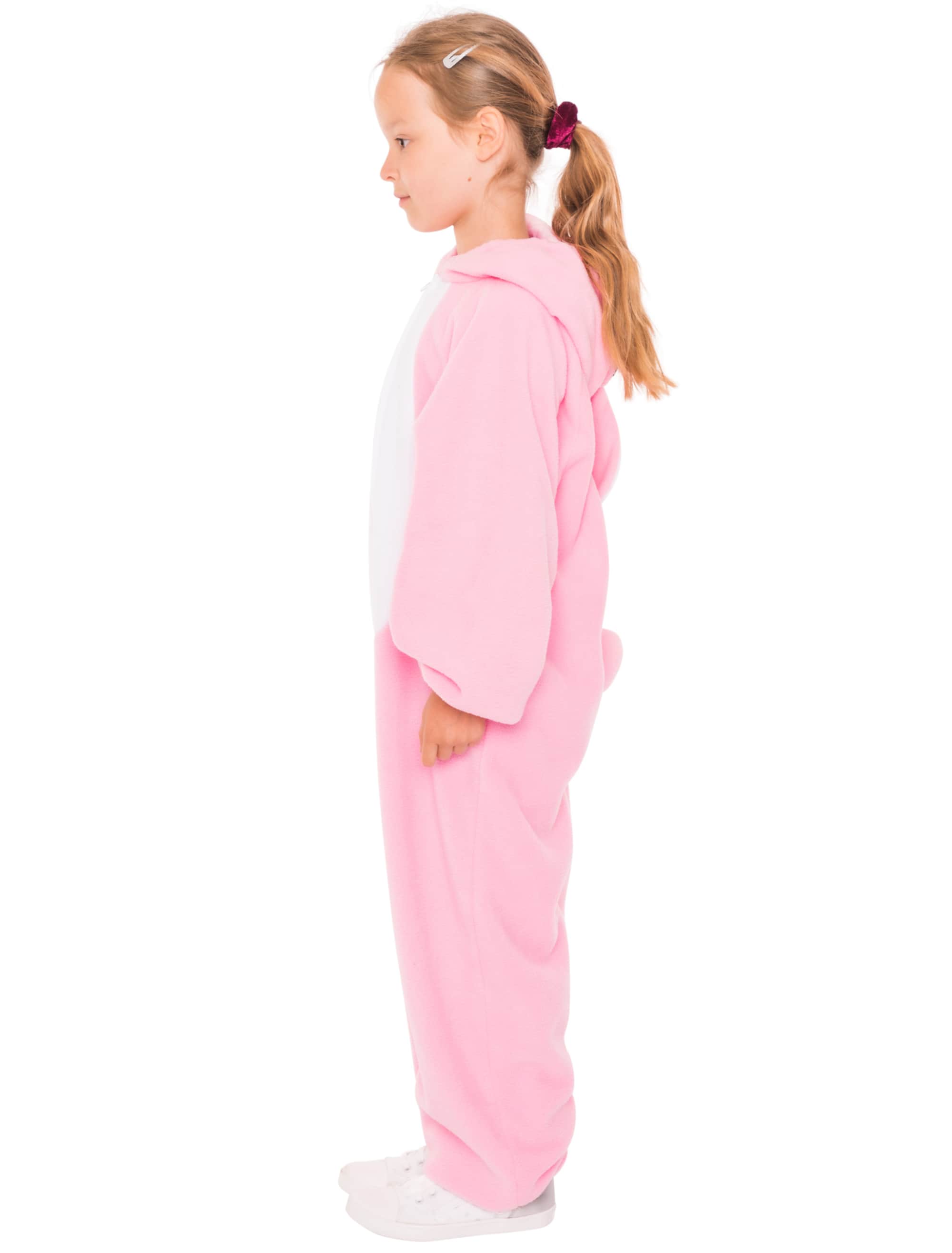 Overall Plüsch Hase rosa 116-128