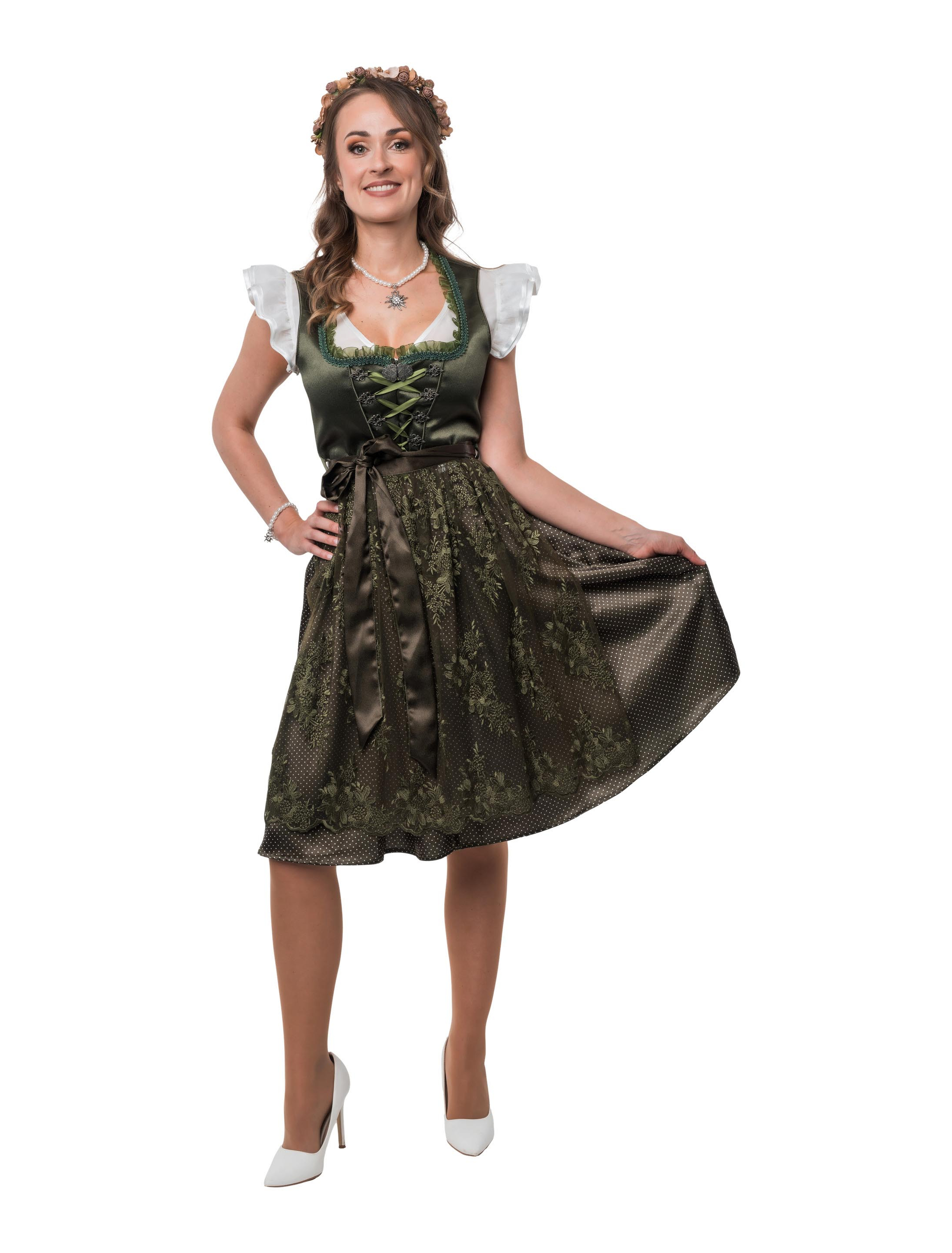 Dirndl Leni Damen grün 36