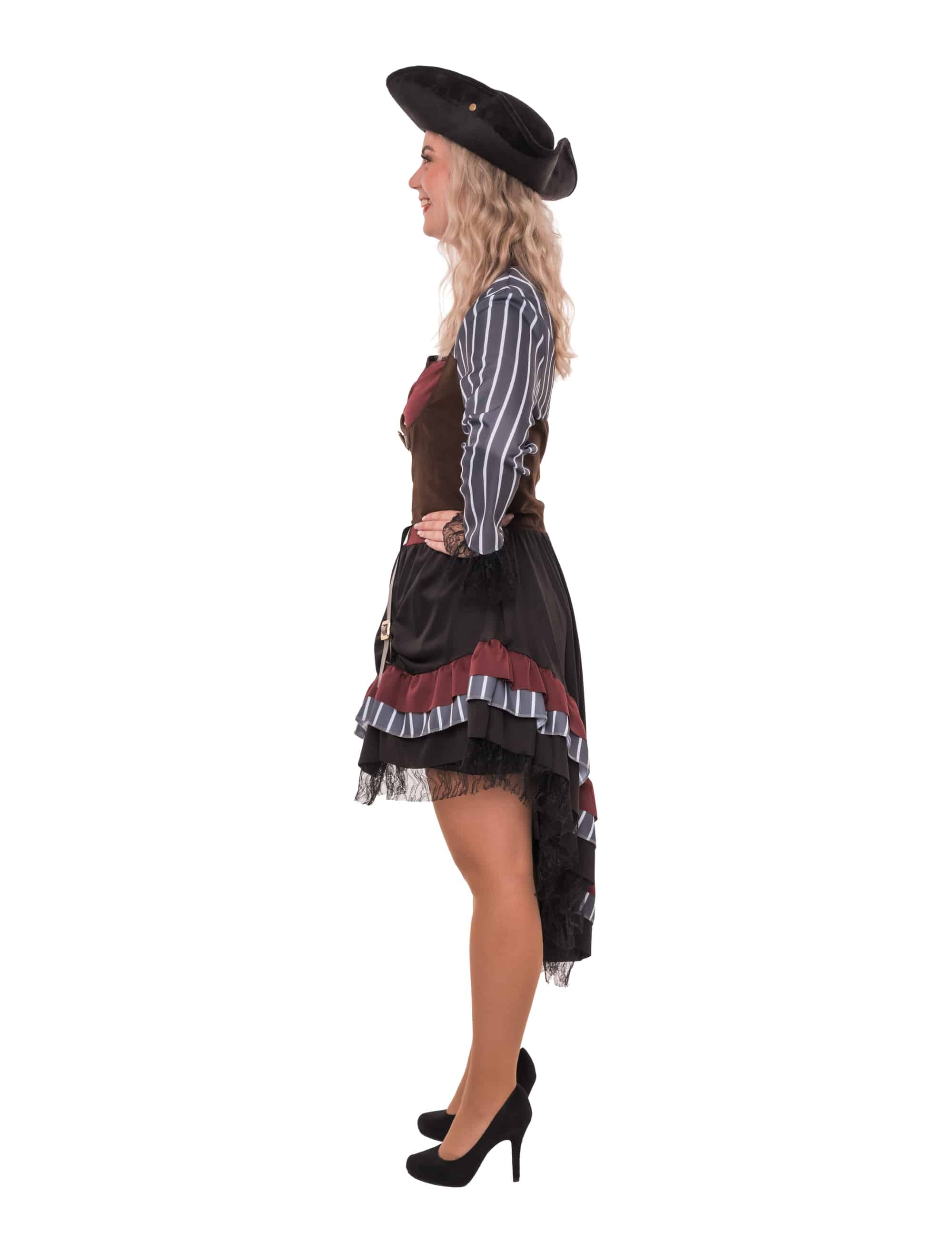 Kleid Steampunk schwarz/rot S/M