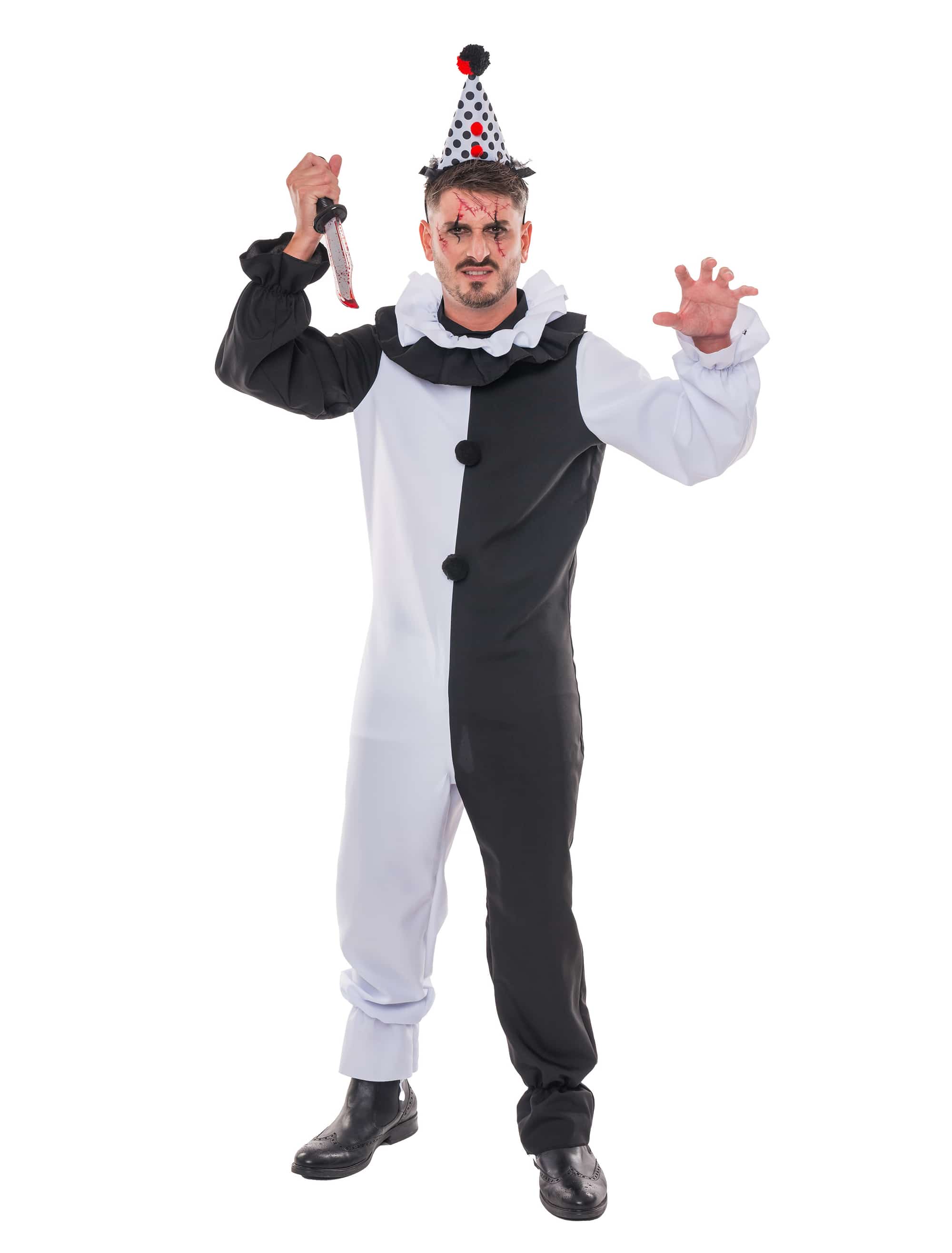 Overall Terrific Clown Herren schwarz/weiß S/M